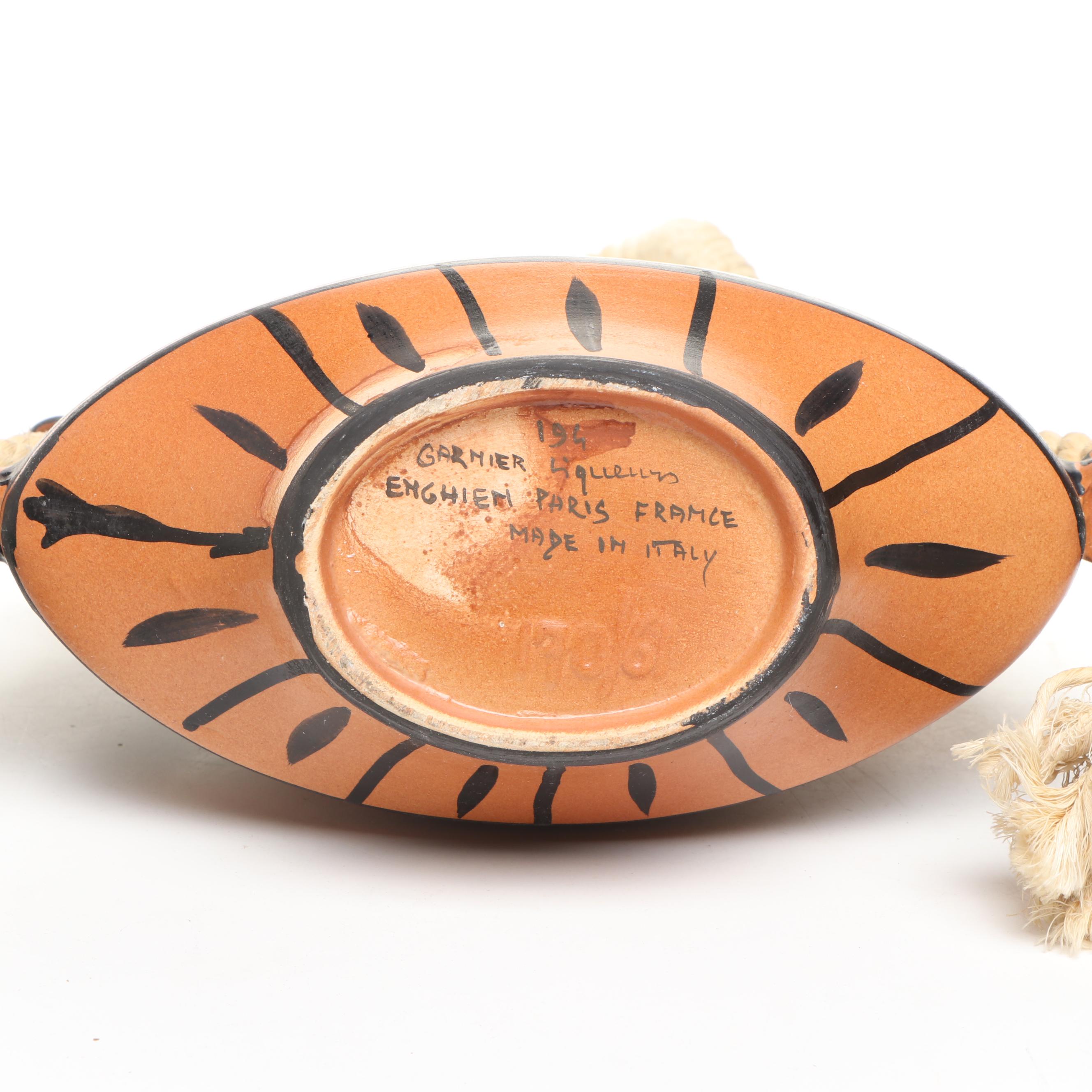 Hand-Crafted Italian Terracotta Vessel with Rope, and Arroyo Style Vessel