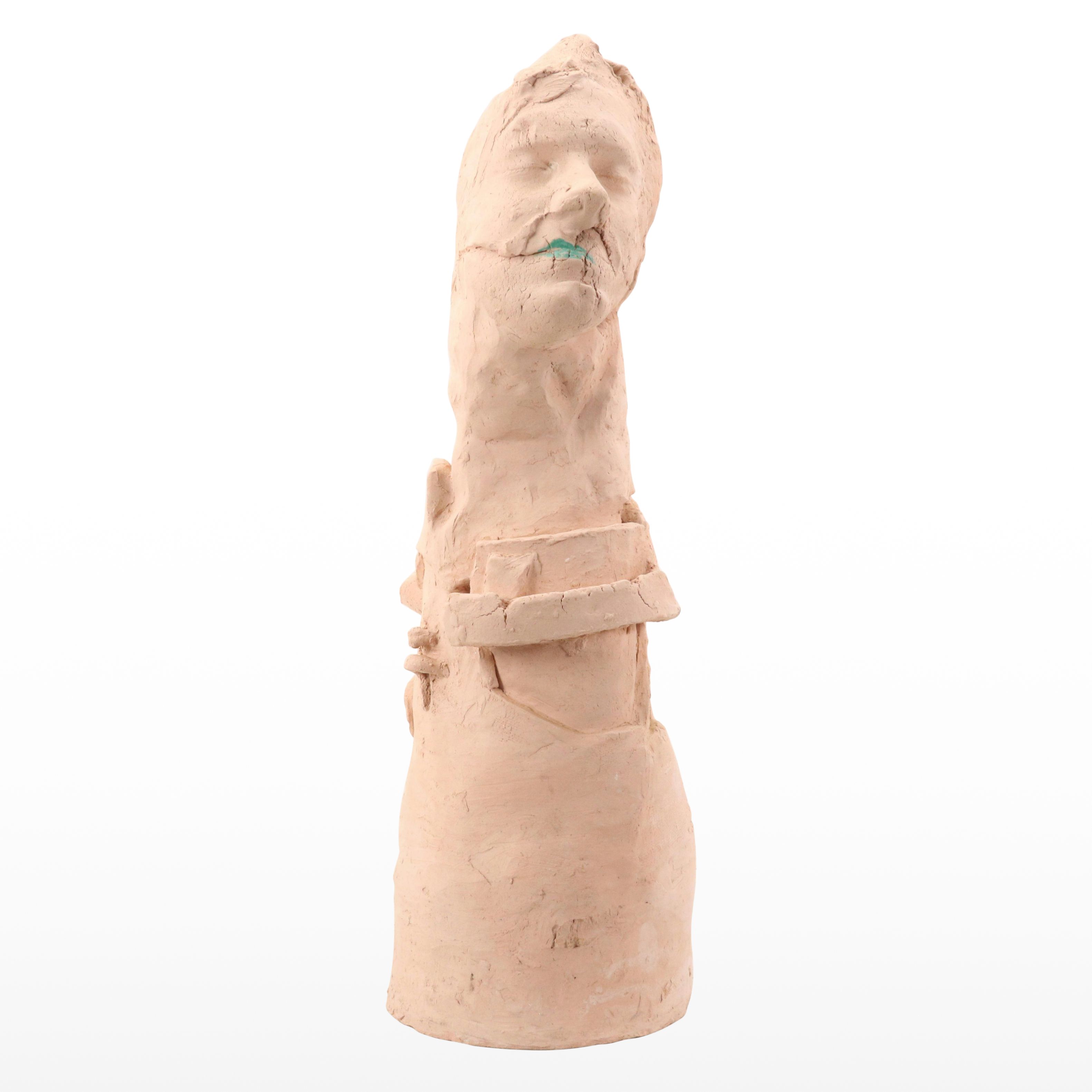 Surreal Ceramic Hand-Built Figurative Sculpture