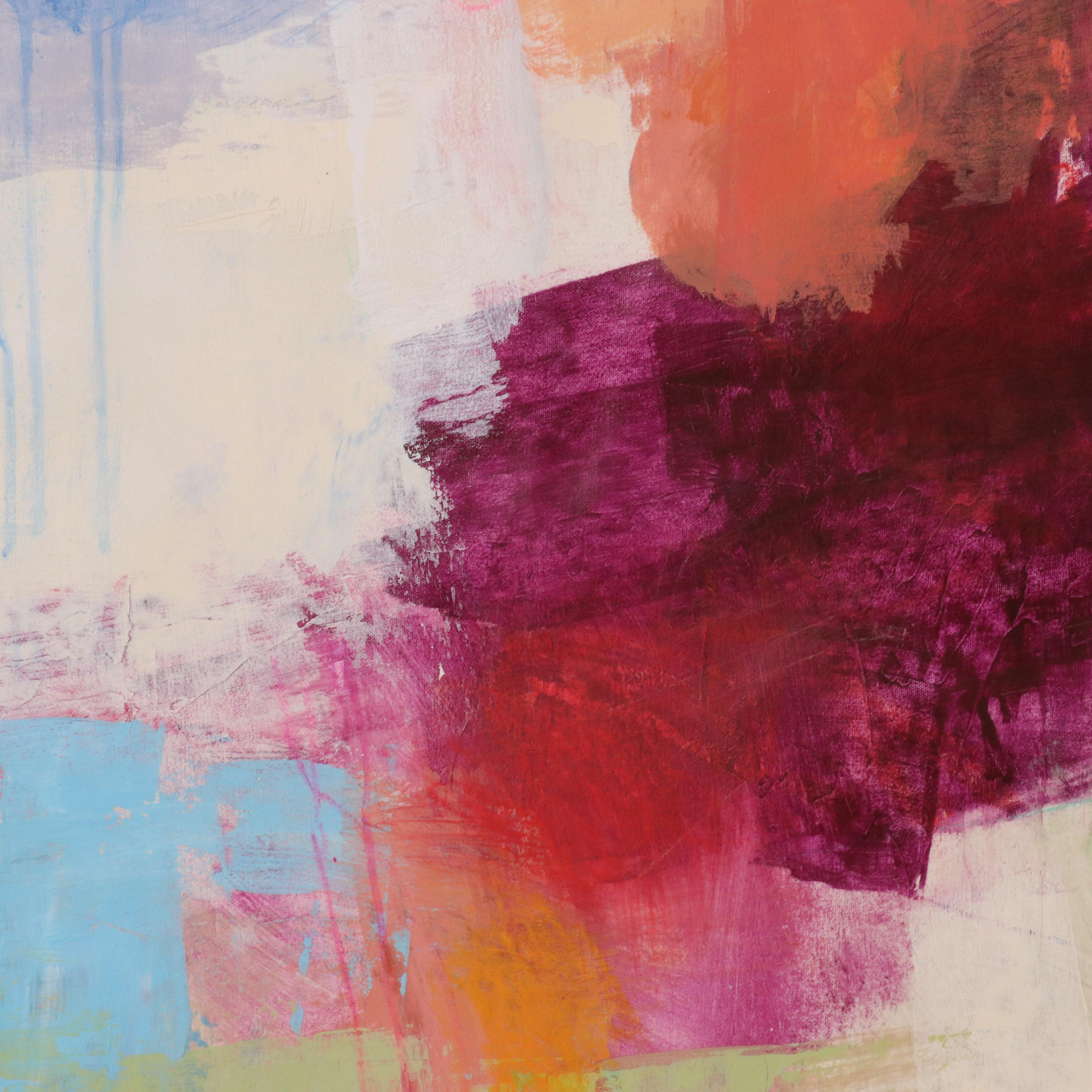 Ursula J. Brenner Abstract Mixed Media Painting, 21st Century