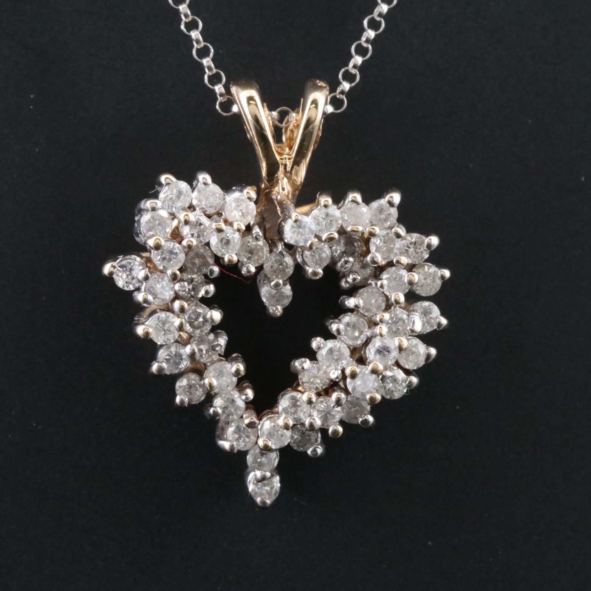 14K 1.25 CTW Diamond Heart Pendant