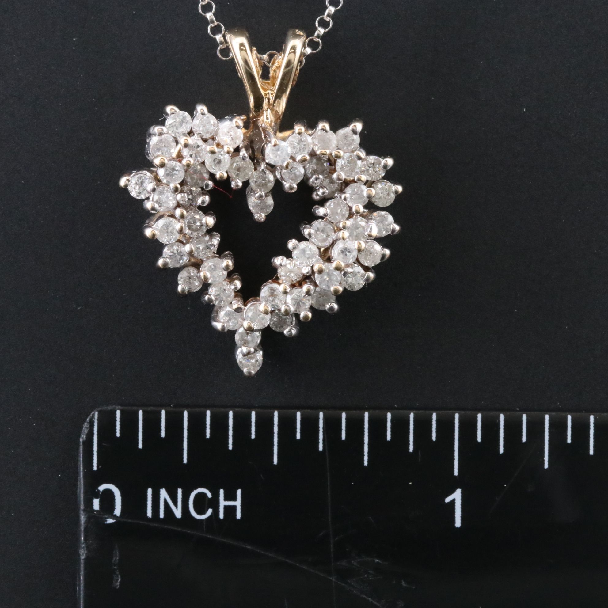 14K 1.25 CTW Diamond Heart Pendant