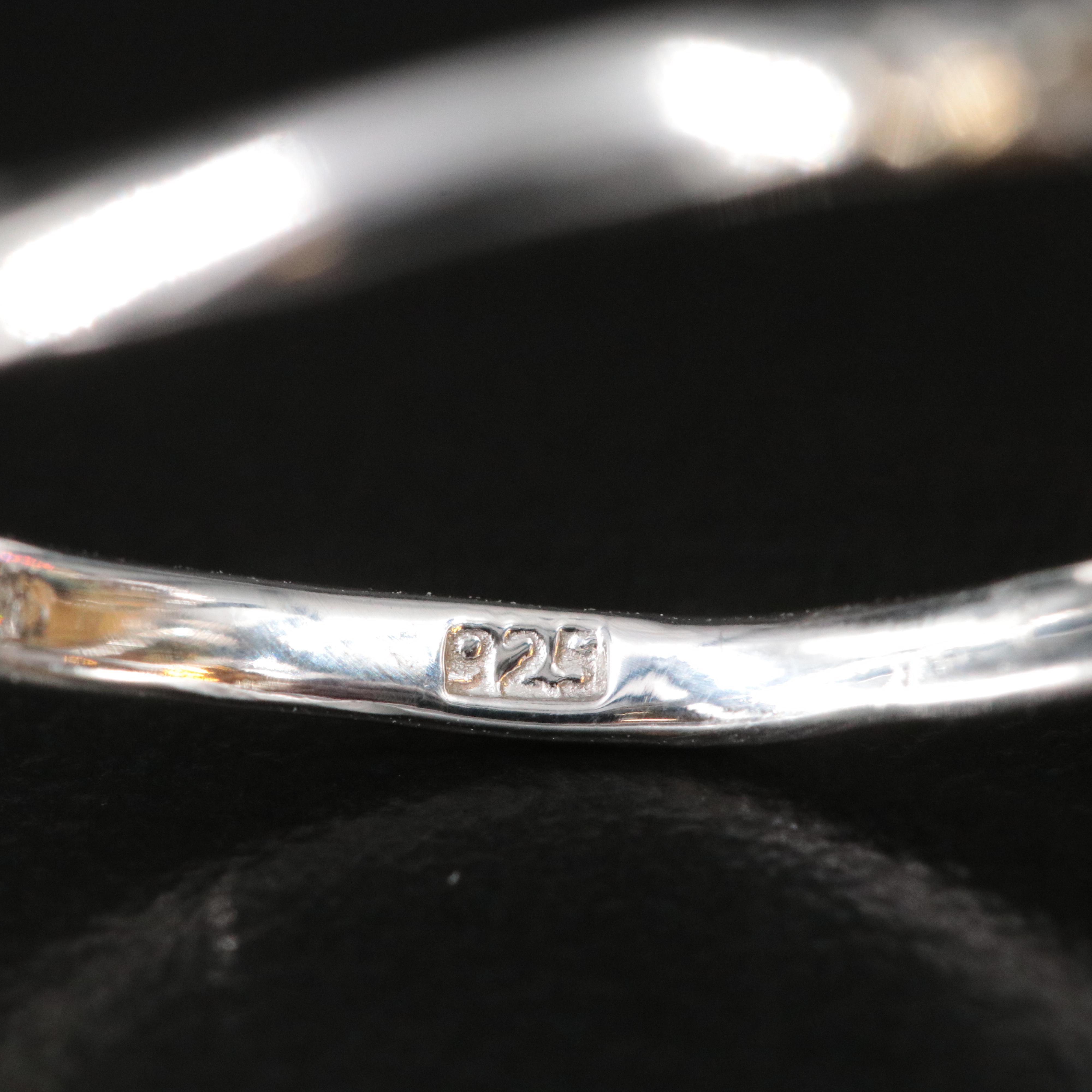 Two-Tone Sterling and Smoky Quartz Two Stone Ring