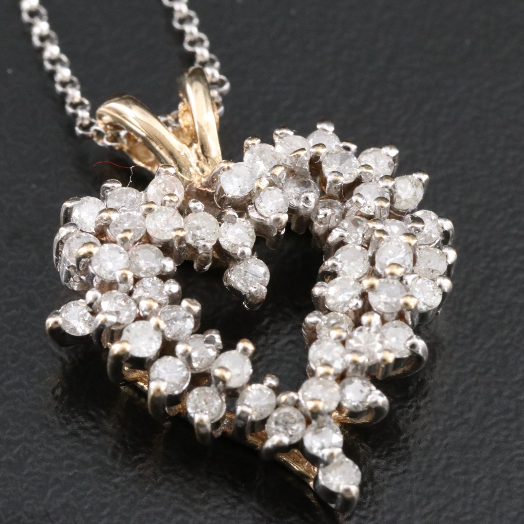 14K 1.25 CTW Diamond Heart Pendant