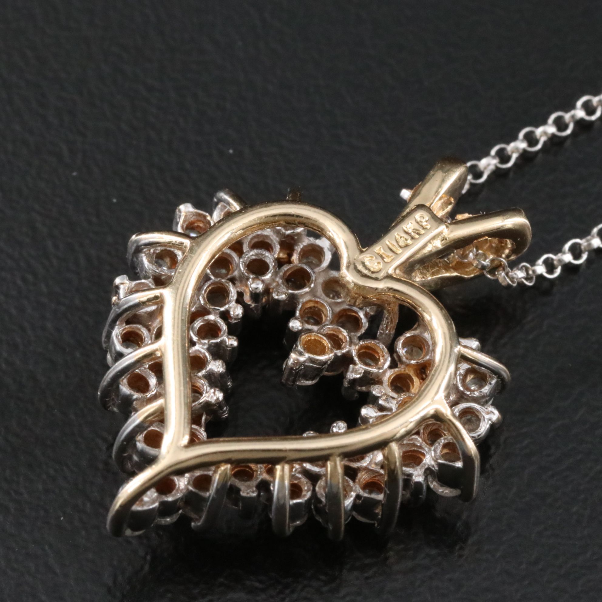 14K 1.25 CTW Diamond Heart Pendant