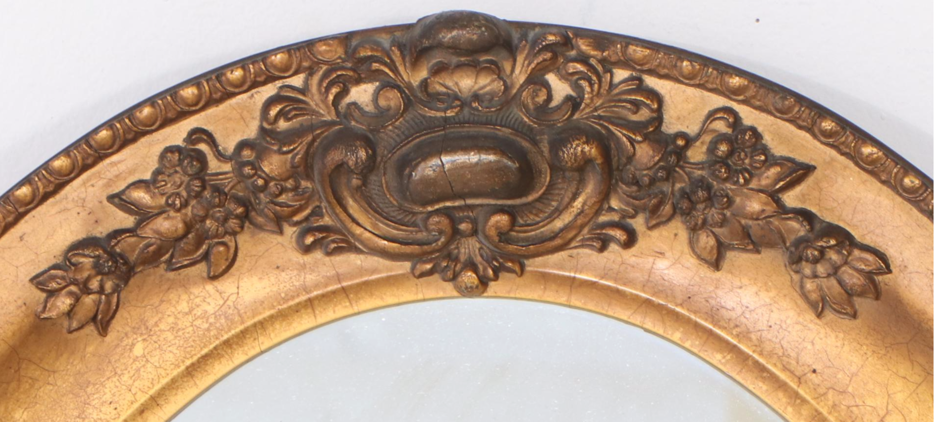 Victorian Style Parcel Gilt Oval Wall Mirror