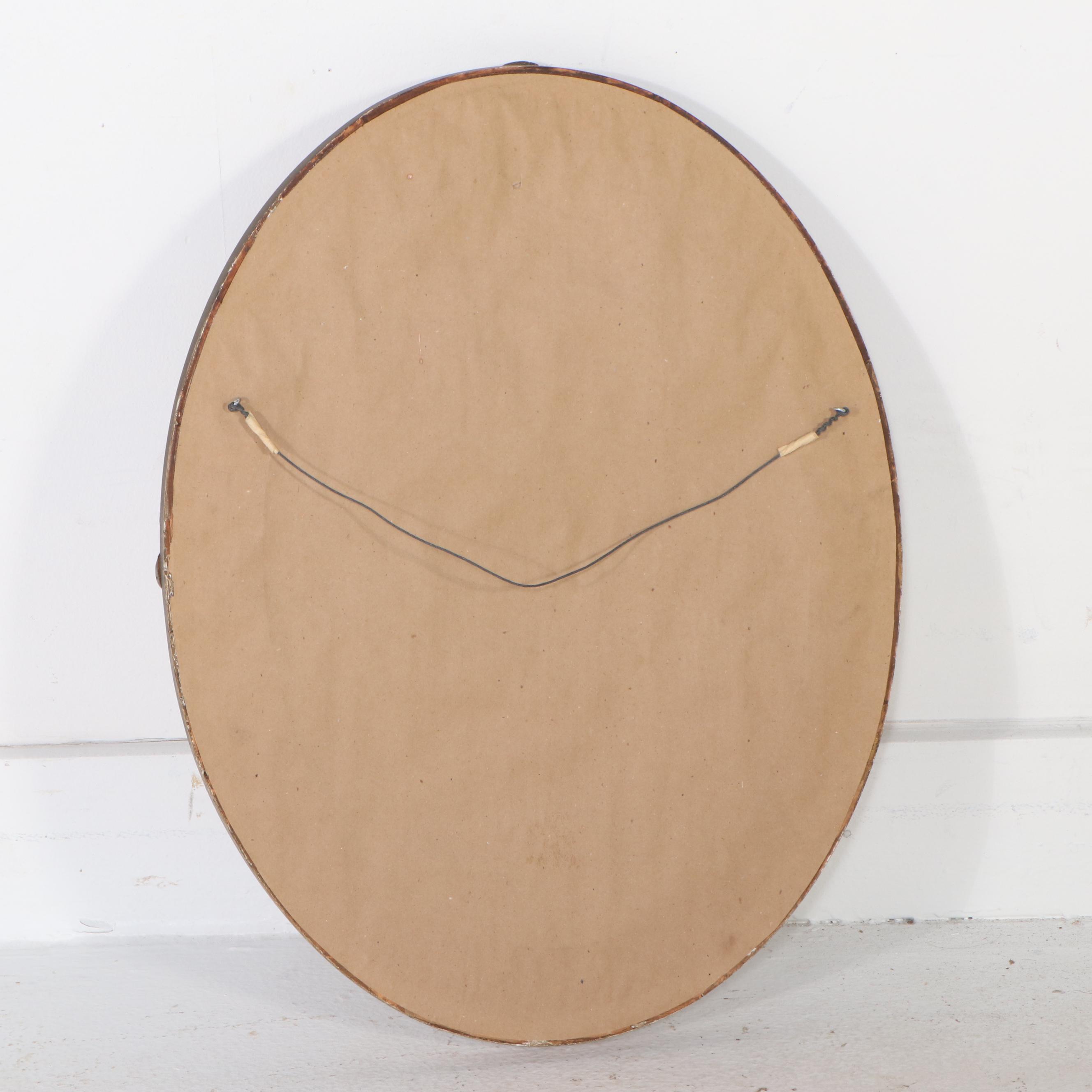 Victorian Style Parcel Gilt Oval Wall Mirror