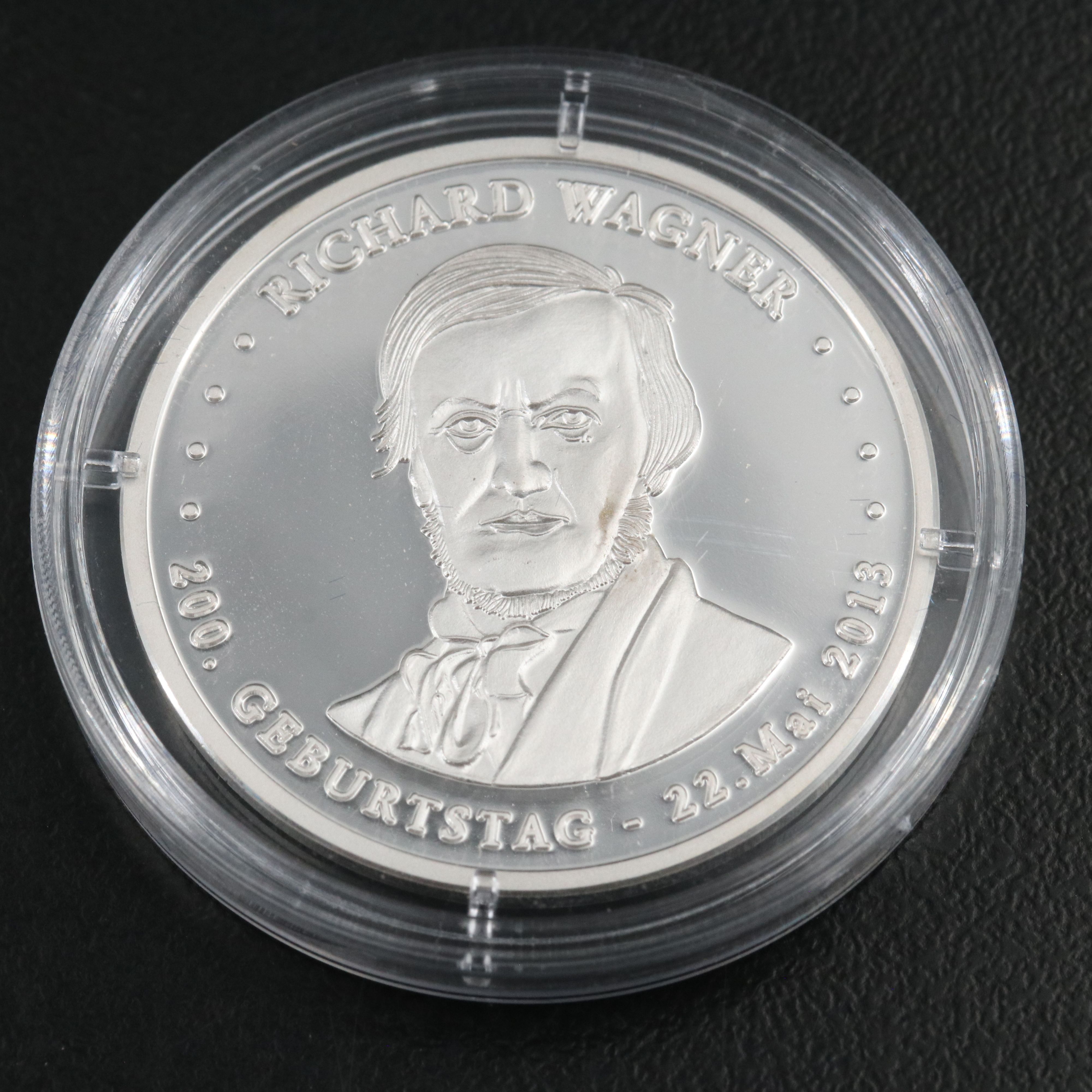 Two German Made .999 Silver Medals and a Sacajawea Dollar