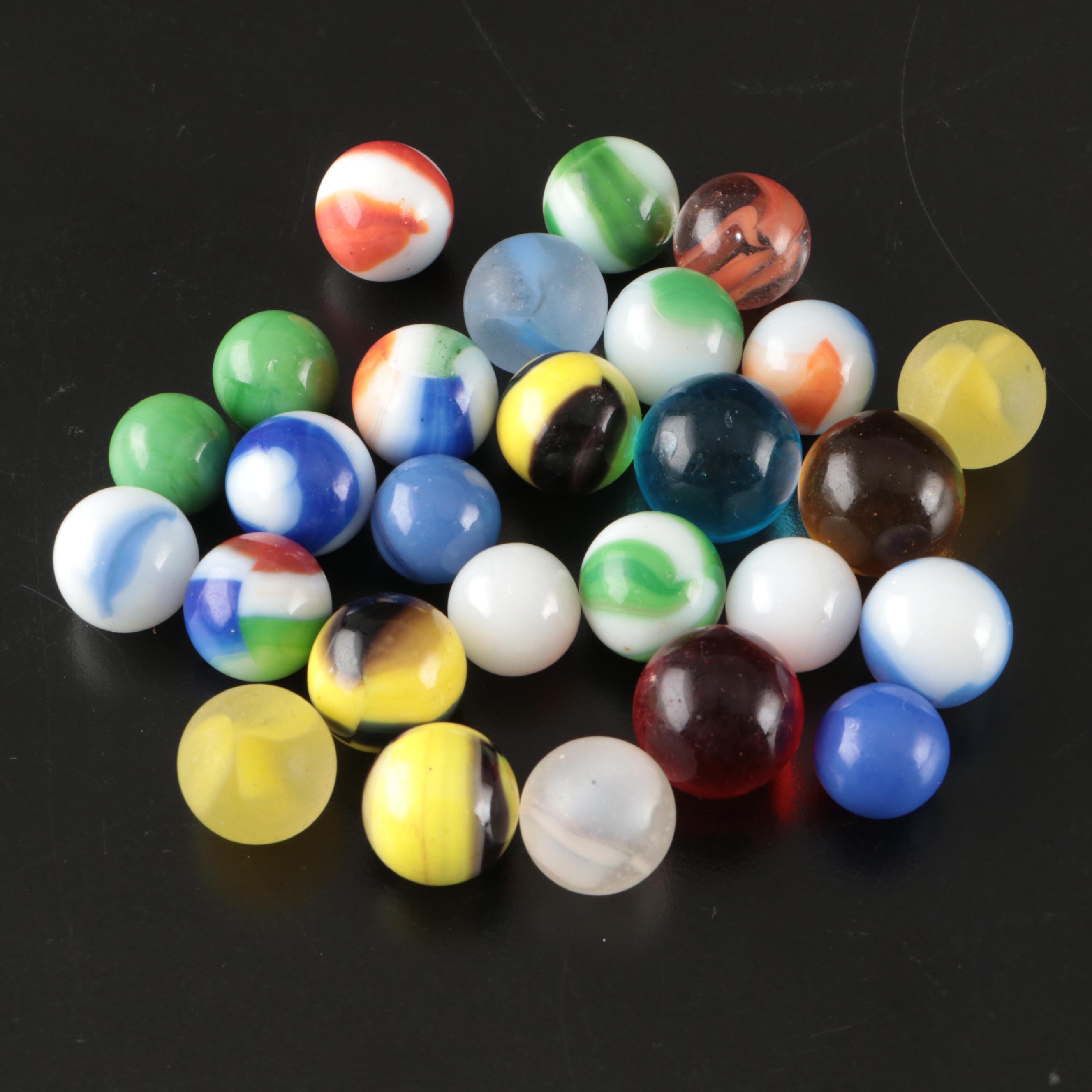 Peltier Golden Bees, Akro Superman Shooter and Assorted Marble Collection