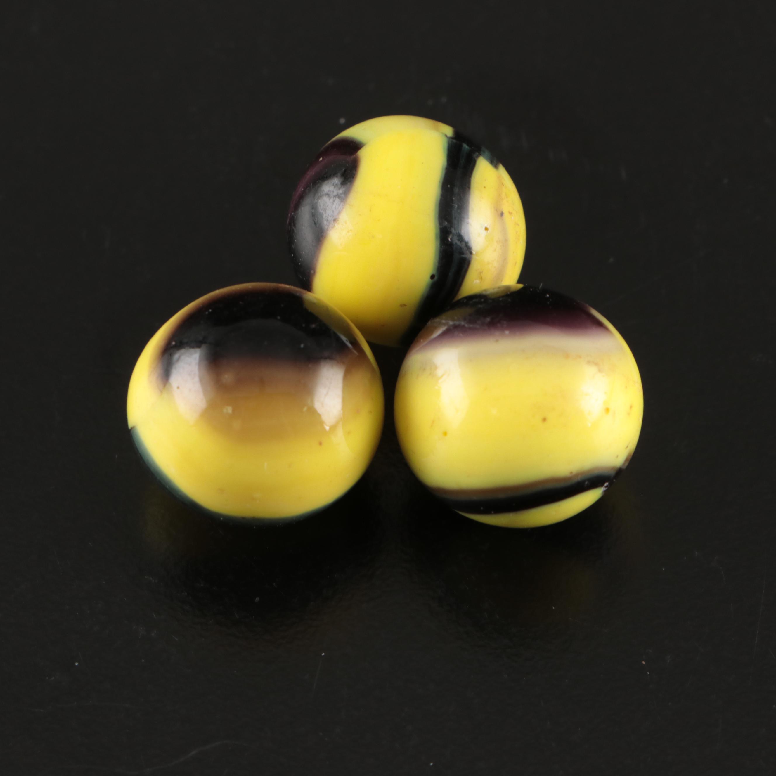 Peltier Golden Bees, Akro Superman Shooter and Assorted Marble Collection