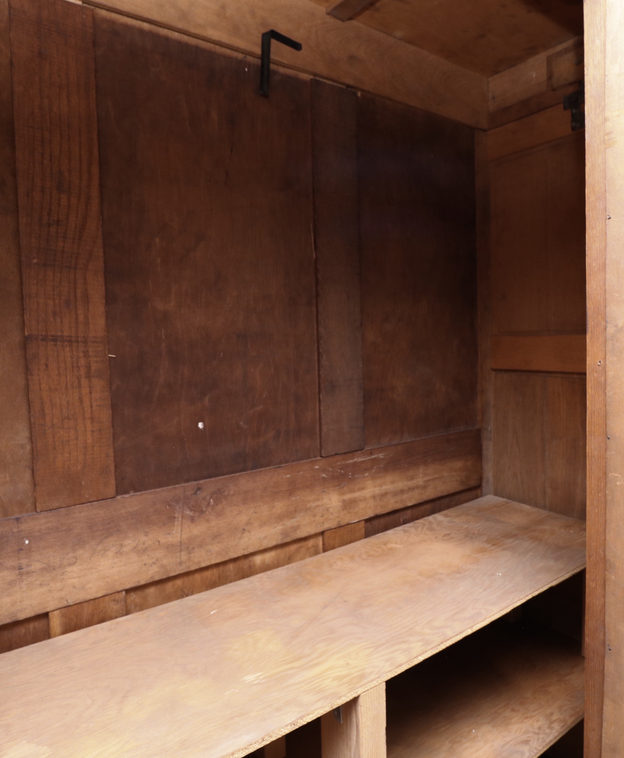 Art Deco Oak Knock-Down Wardrobe Cabinet, 1920s