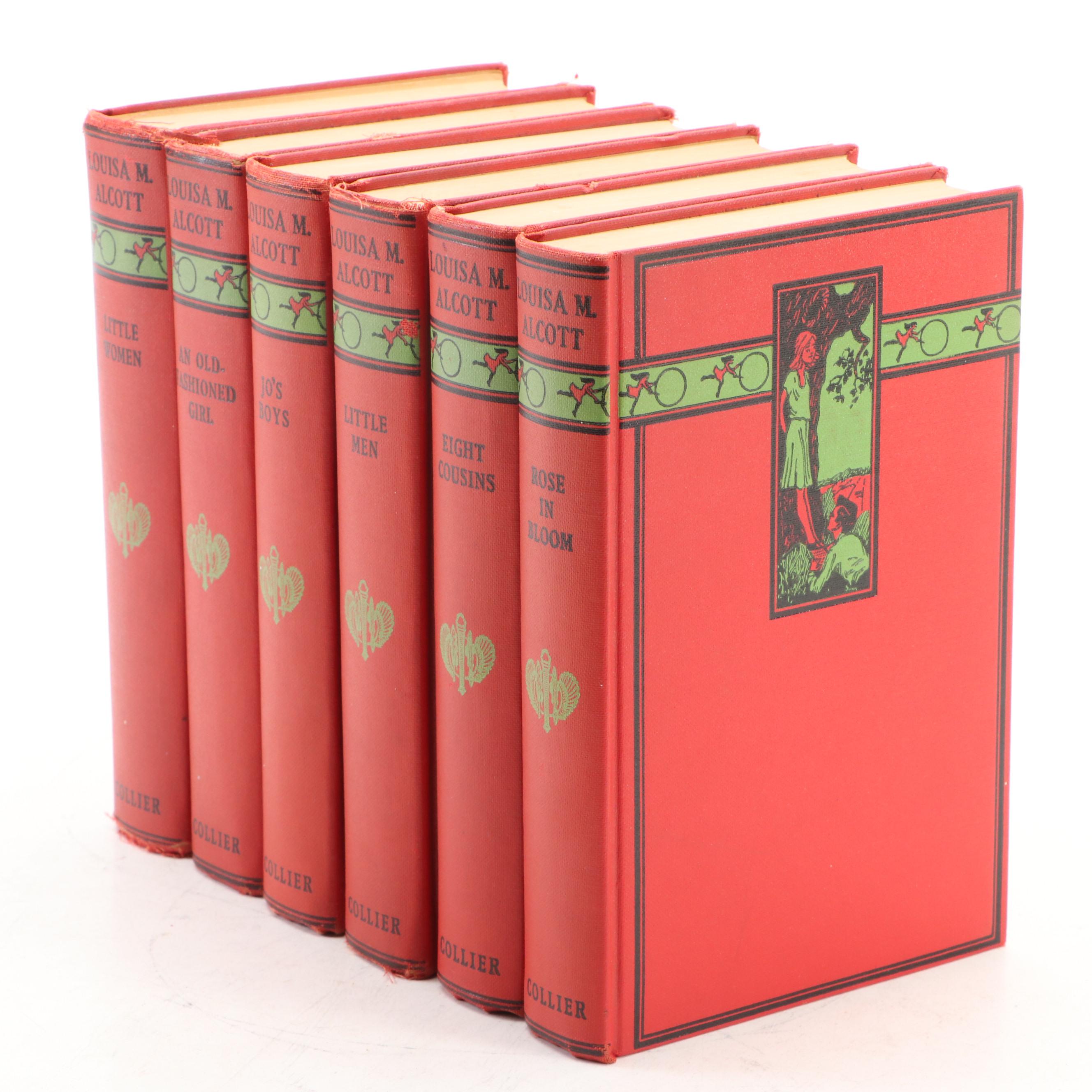 Antique Set of Six Louisa May Alcott Novels Including "Little Women" and More
