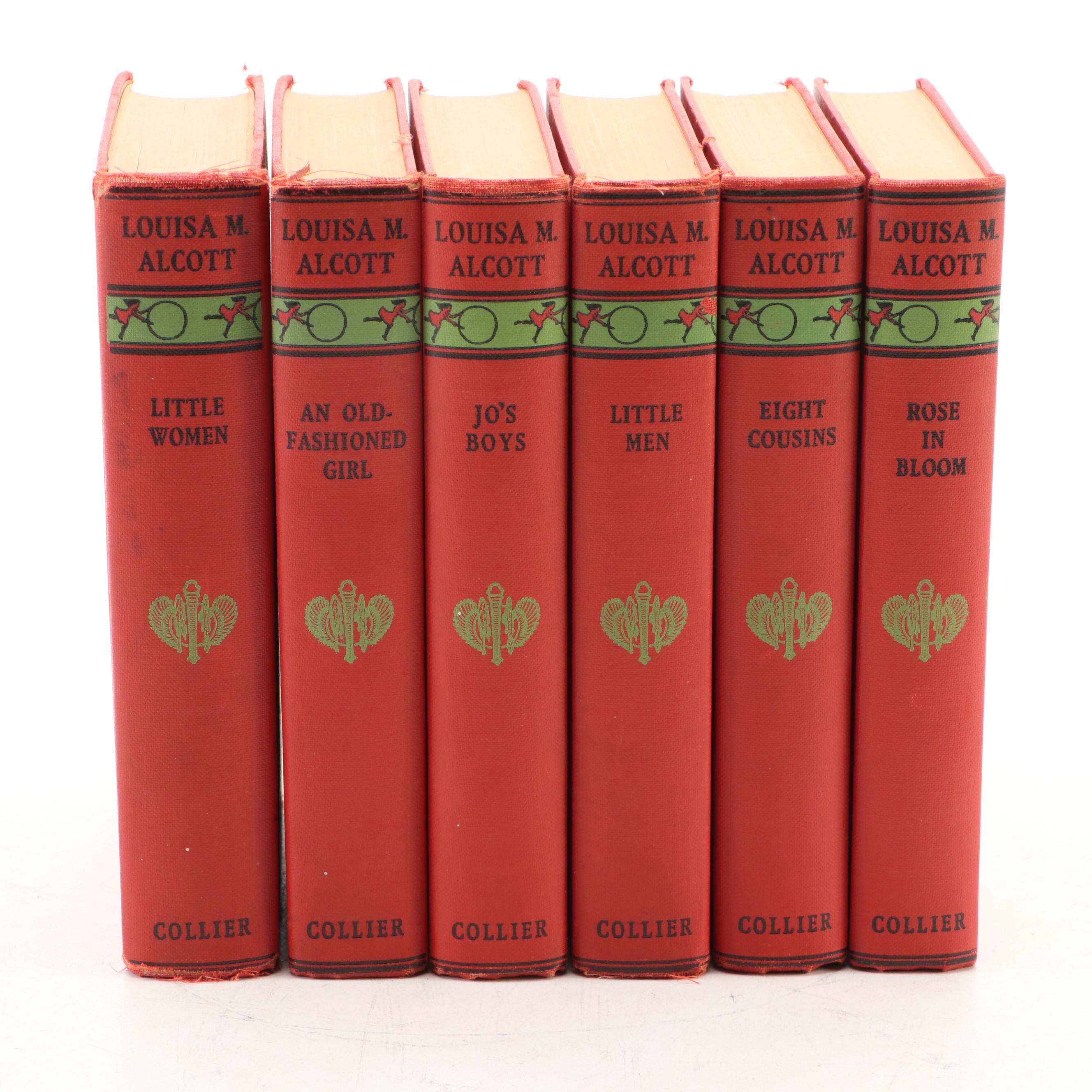 Antique Set of Six Louisa May Alcott Novels Including "Little Women" and More