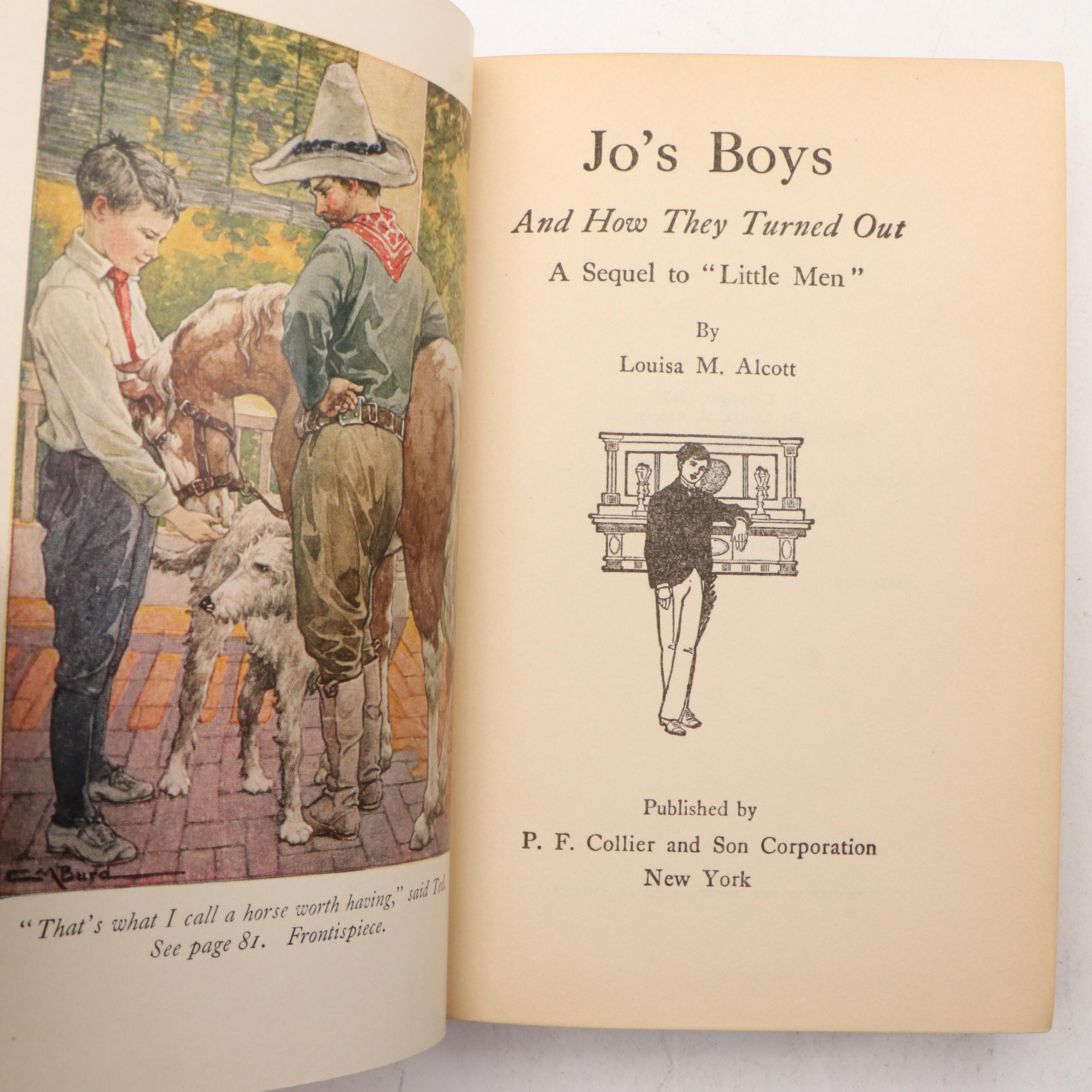 Antique Set of Six Louisa May Alcott Novels Including "Little Women" and More