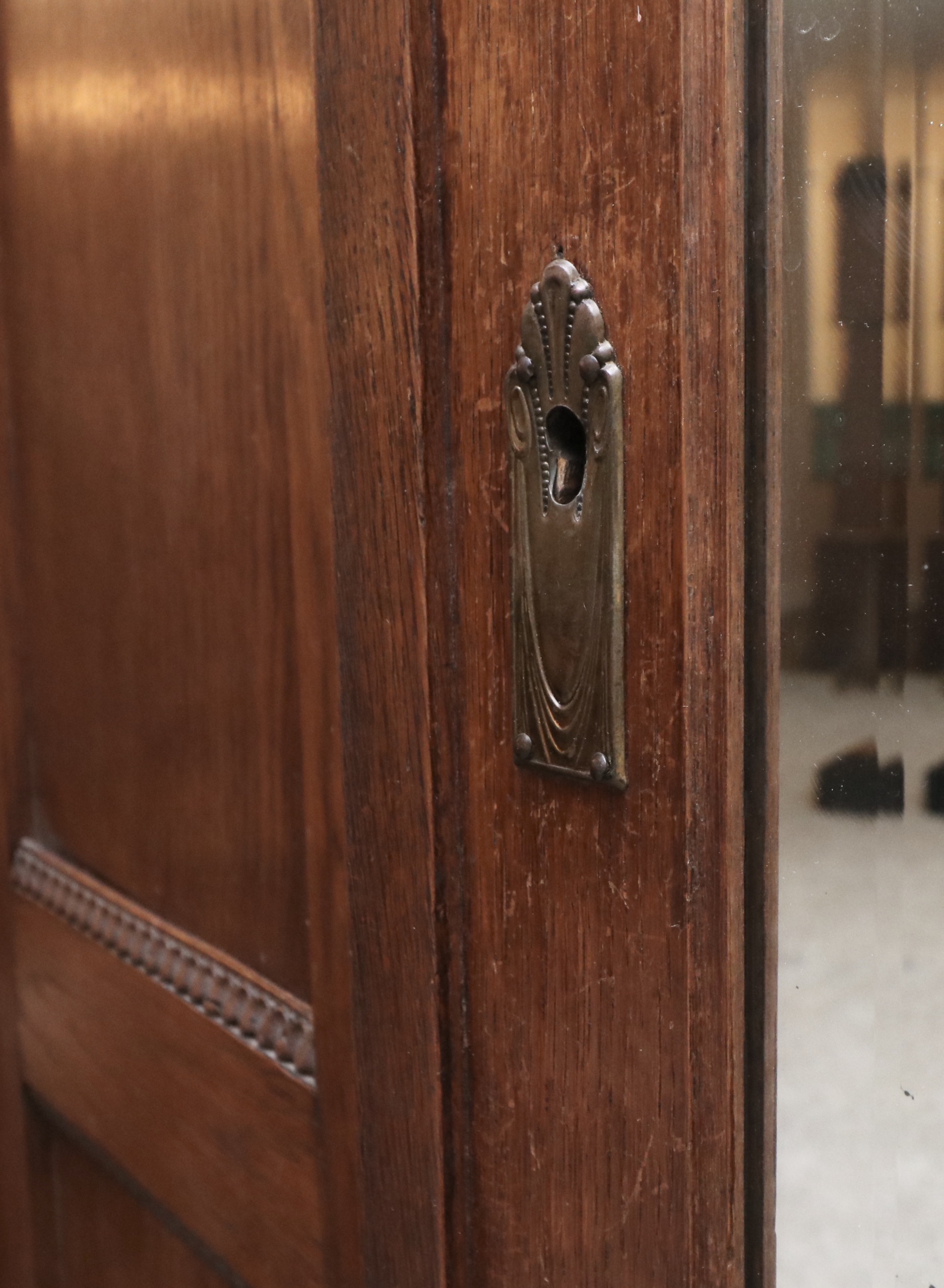 Art Deco Oak Knock-Down Wardrobe Cabinet, 1920s