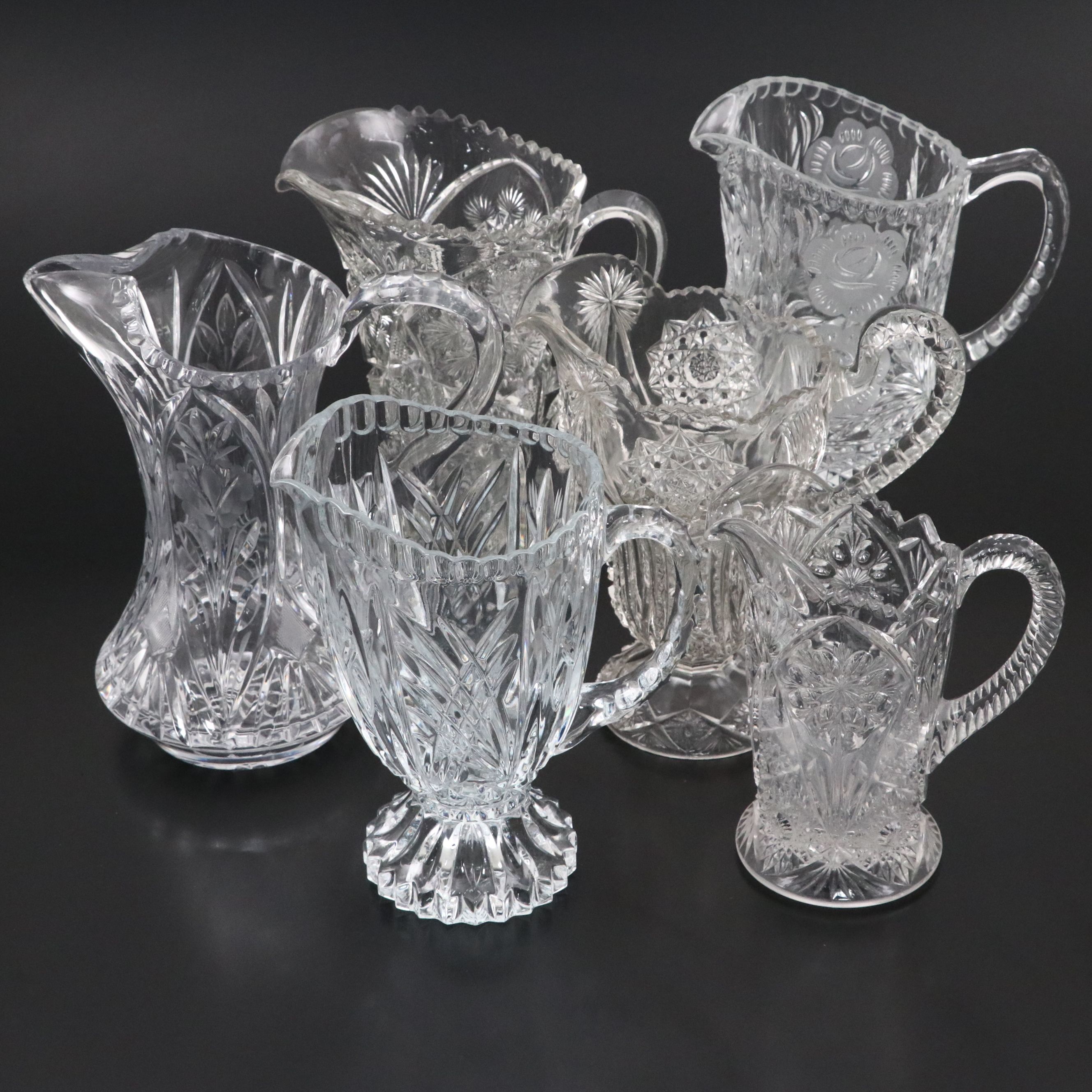 Indiana Glass "Success" with Other Glass and Crystal Pitchers