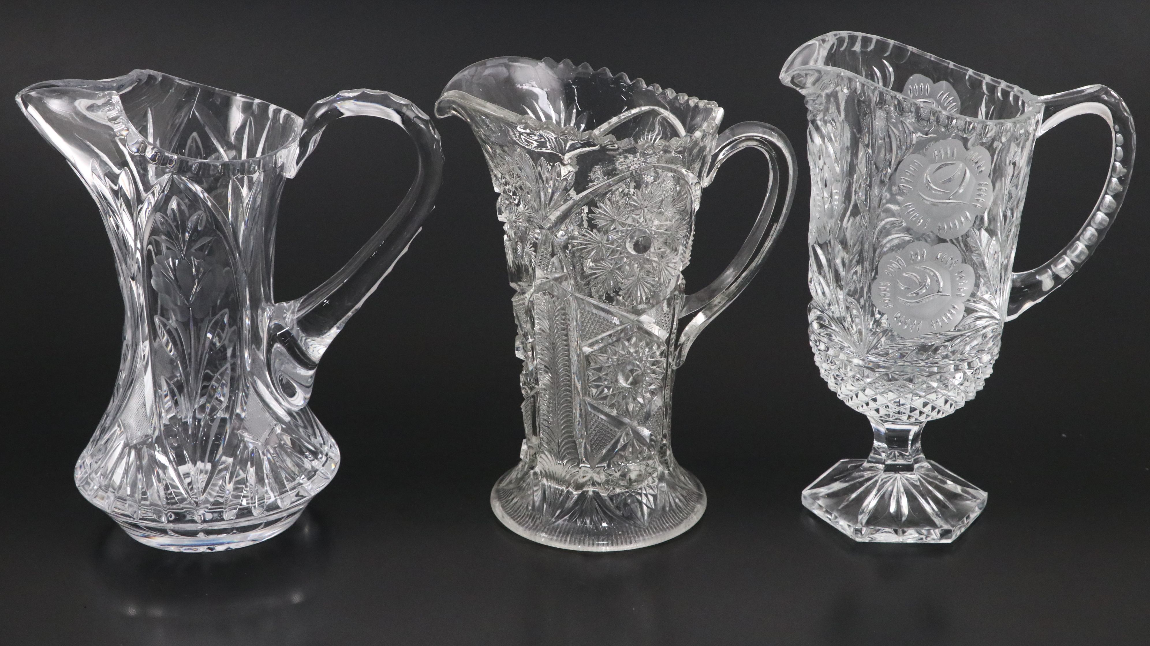 Indiana Glass "Success" with Other Glass and Crystal Pitchers
