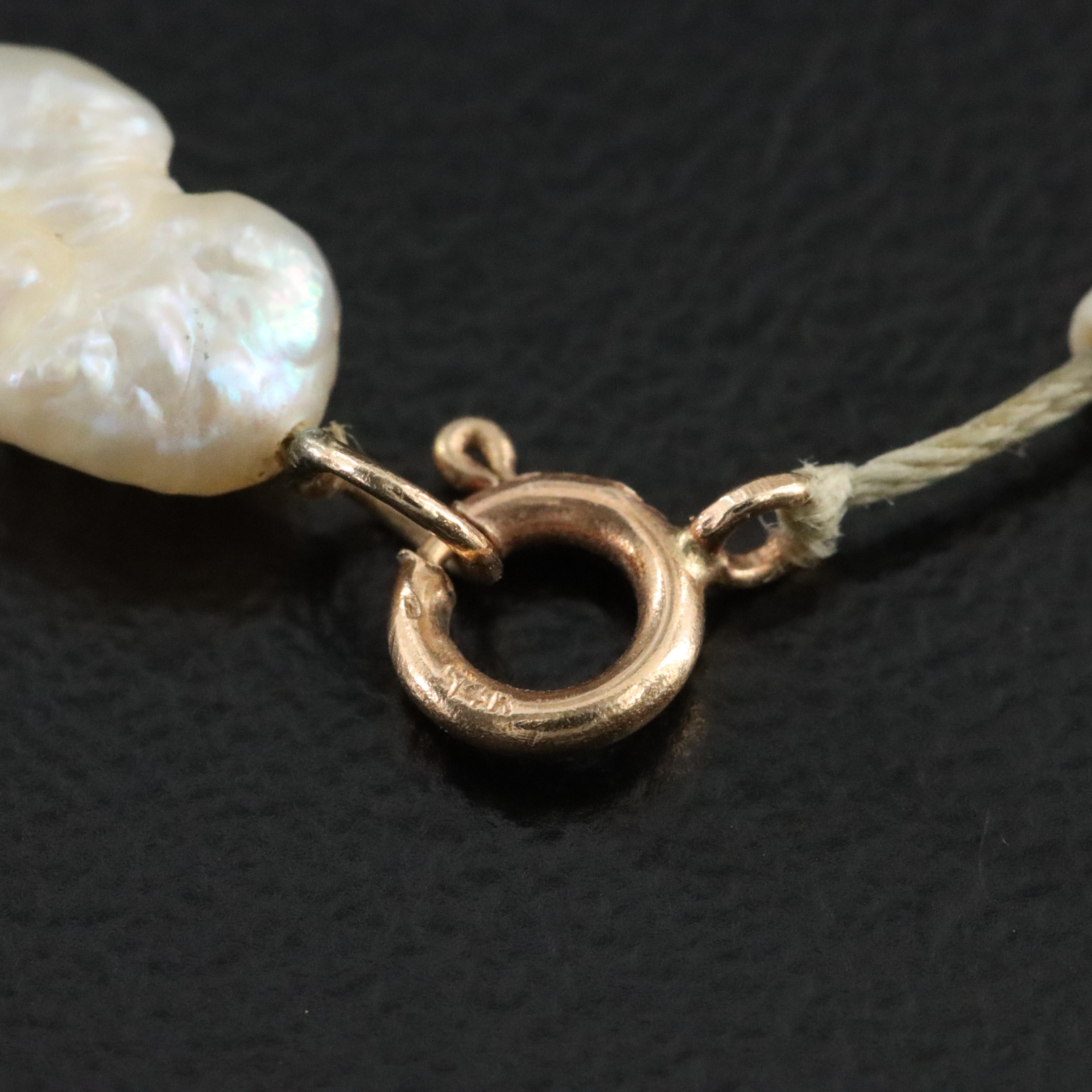 14K Pearl and Black Onyx Necklace