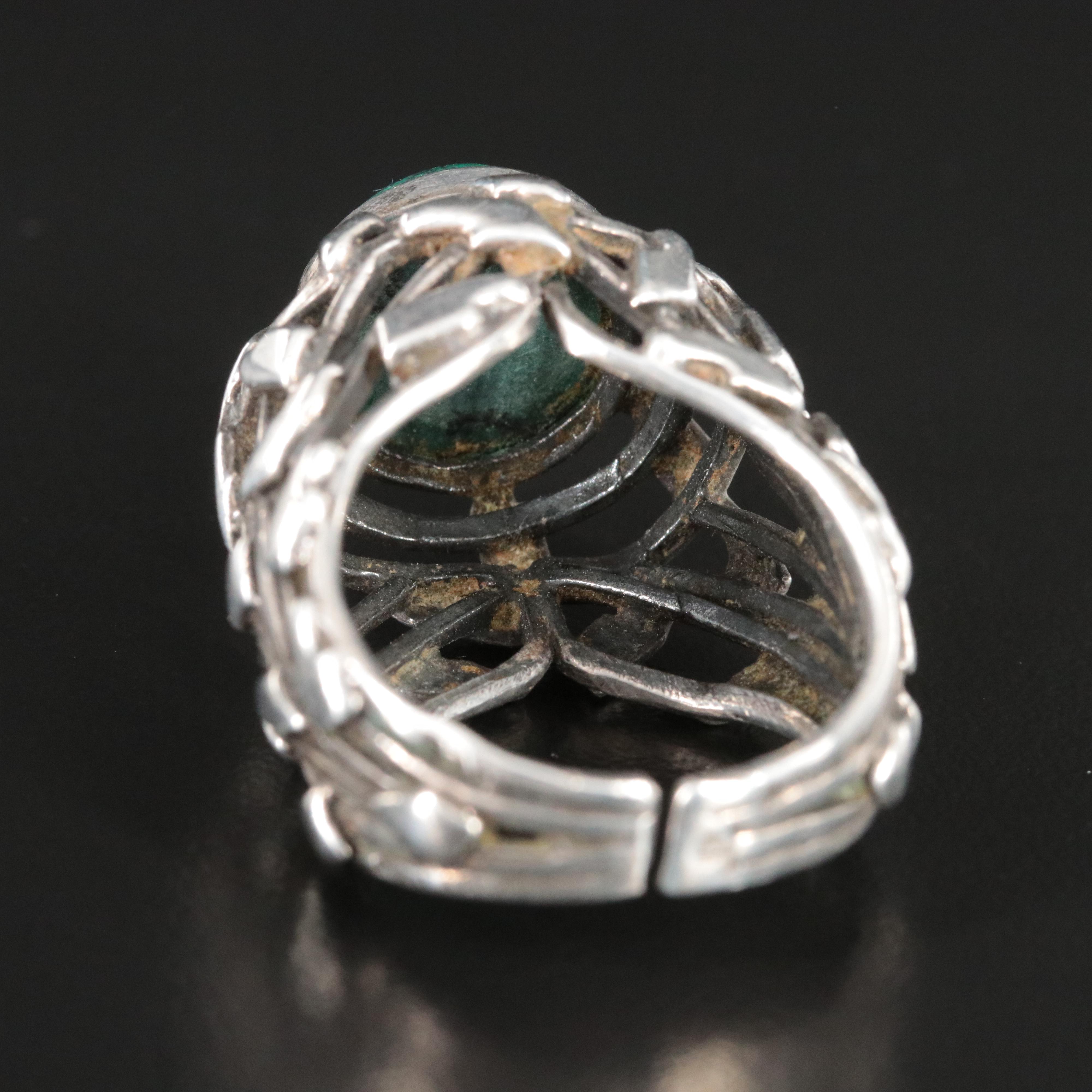Sterling Eilat Stone Lattice Dome Ring