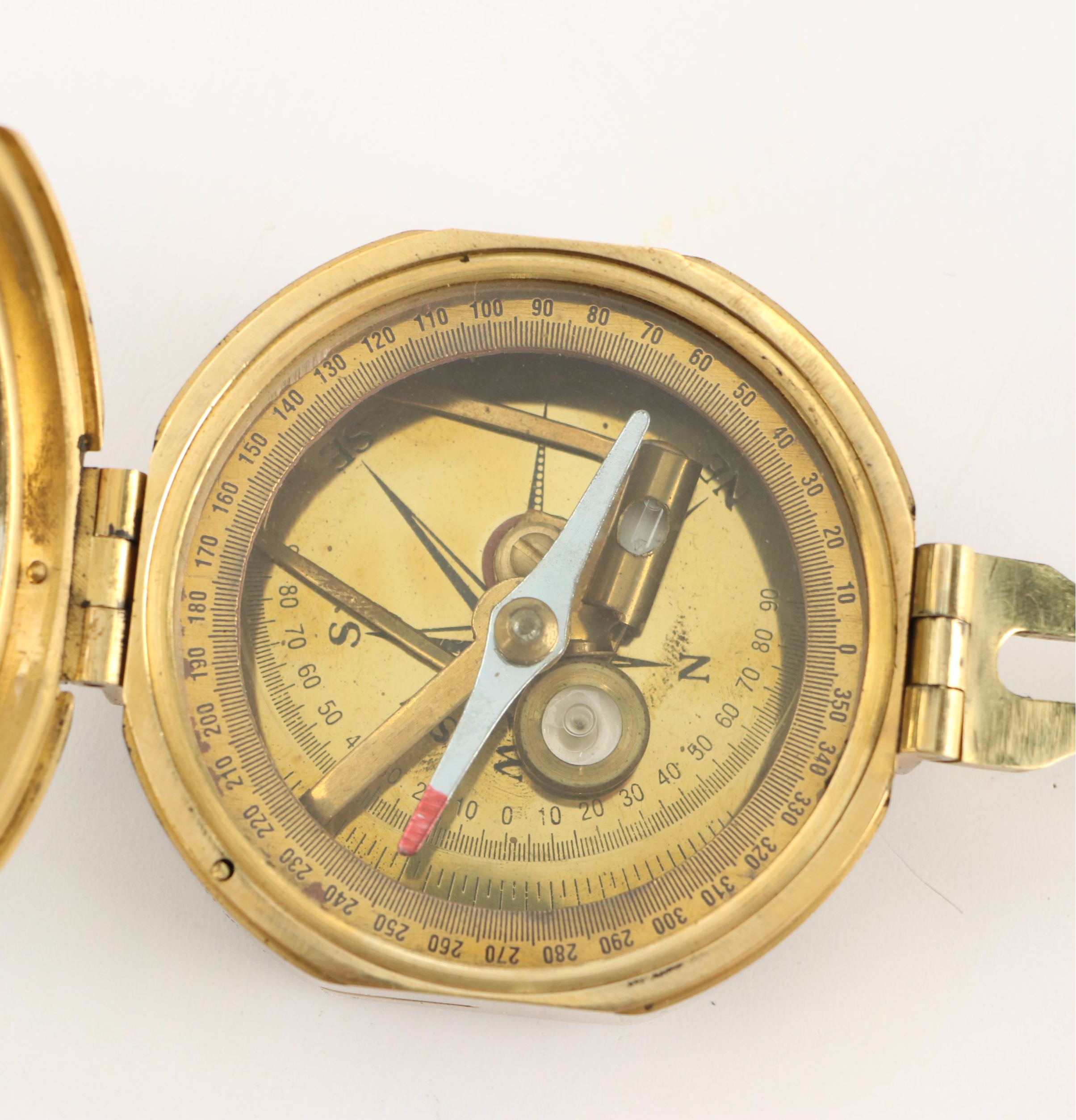 Stanley Natural Sine Brass Nautical Compass with Box