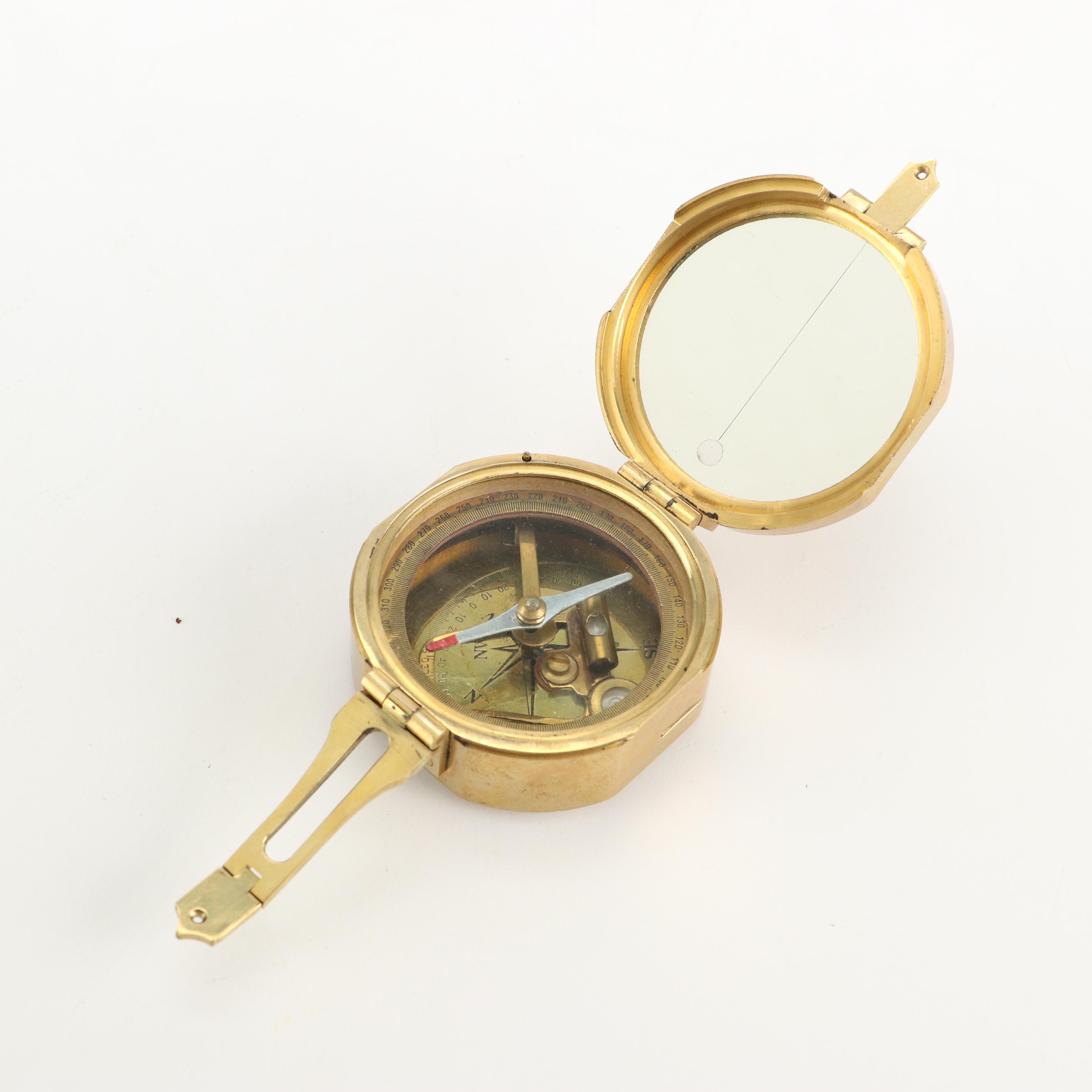Stanley Natural Sine Brass Nautical Compass with Box