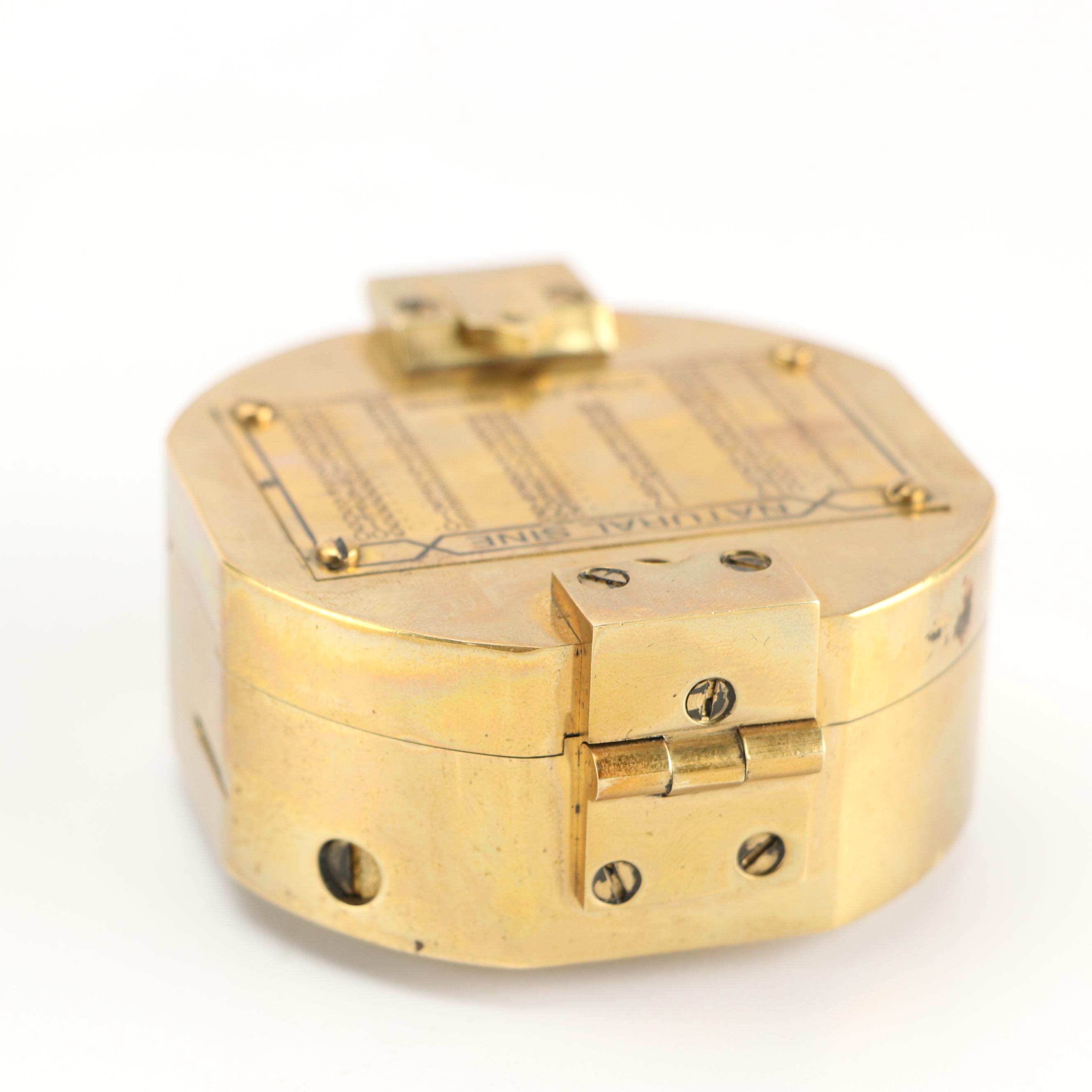 Stanley Natural Sine Brass Nautical Compass with Box