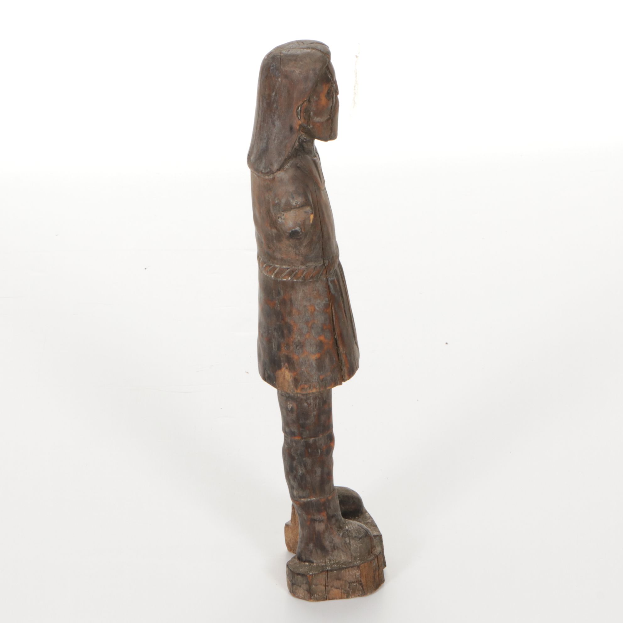 Primitive Carved Wood Statue of Jesus