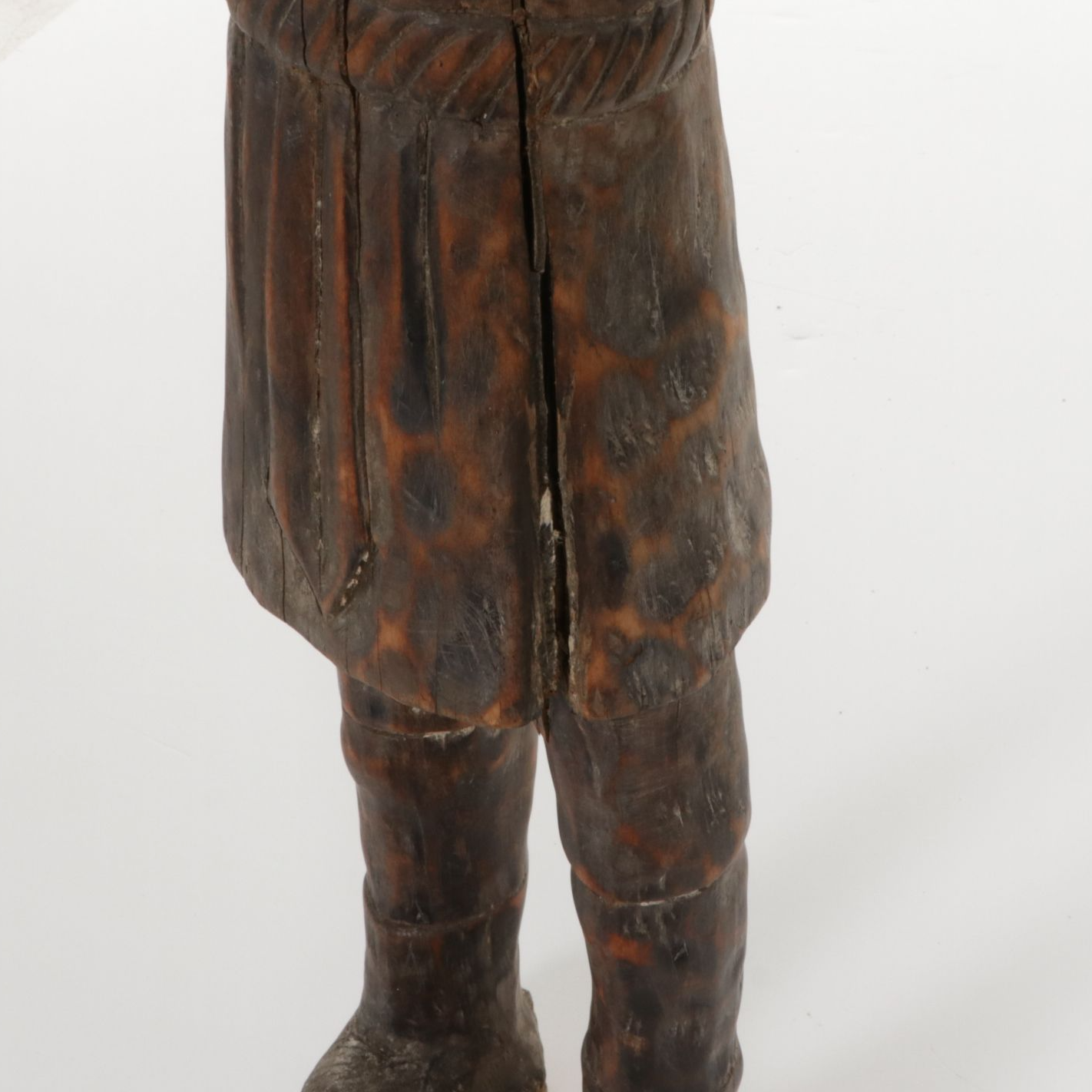 Primitive Carved Wood Statue of Jesus