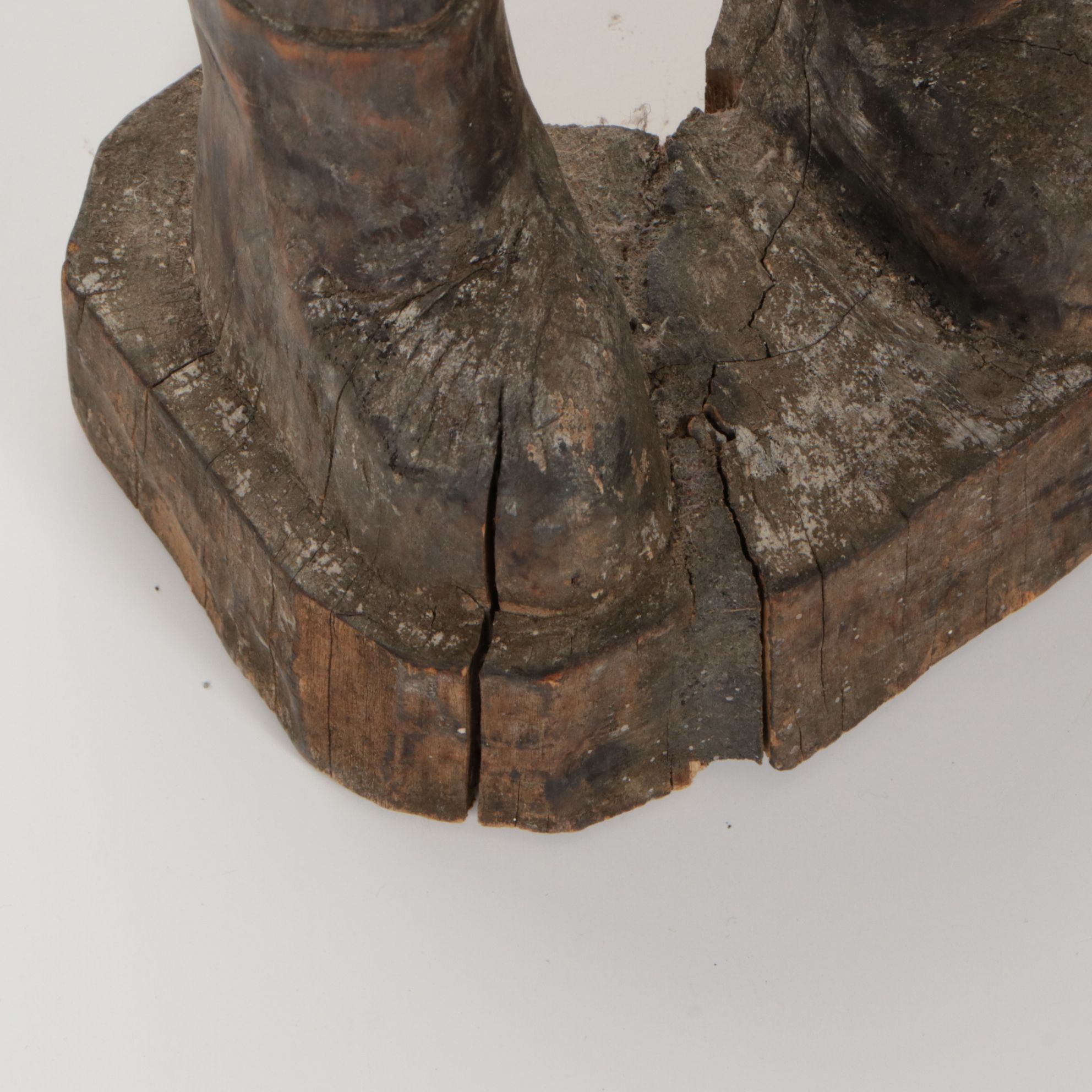 Primitive Carved Wood Statue of Jesus