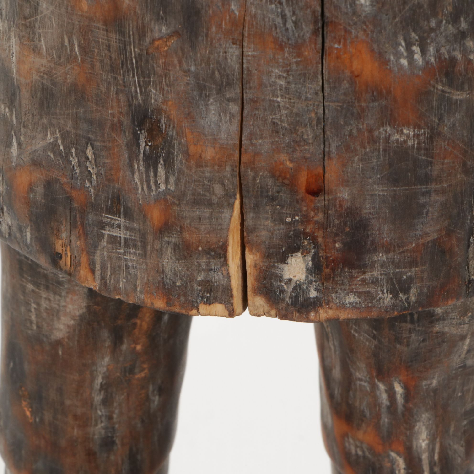 Primitive Carved Wood Statue of Jesus