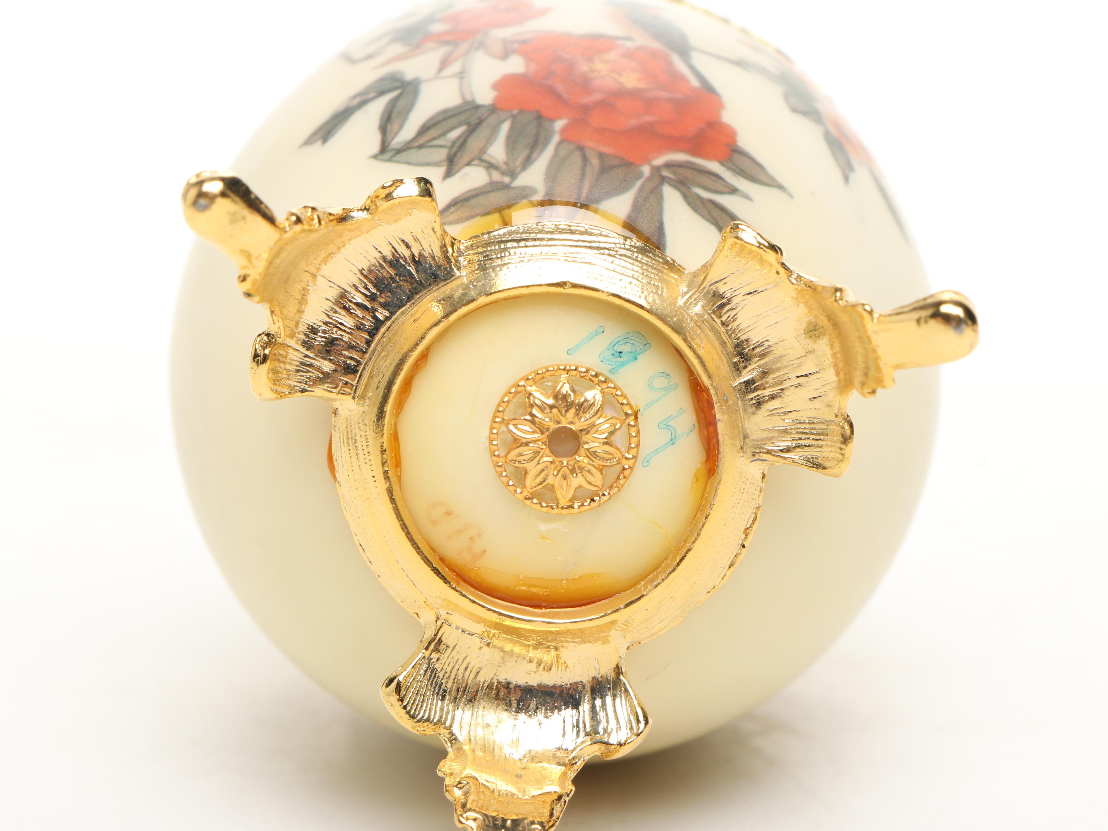 Lenox, Lefton, and Other China Boxes with Egg Figurines