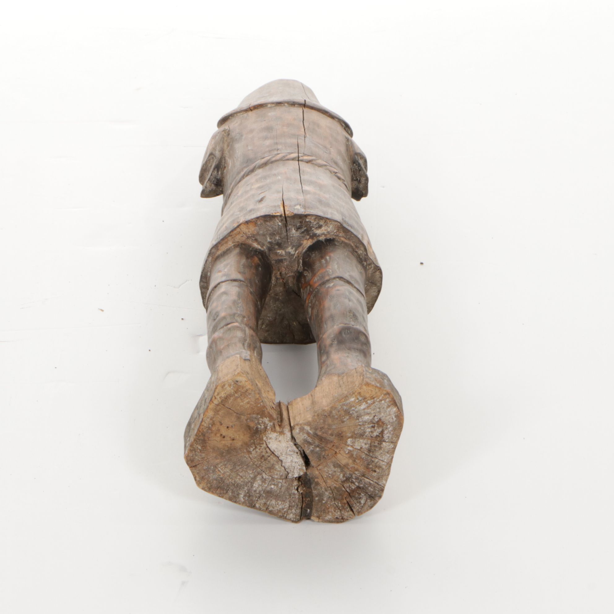 Primitive Carved Wood Statue of Jesus