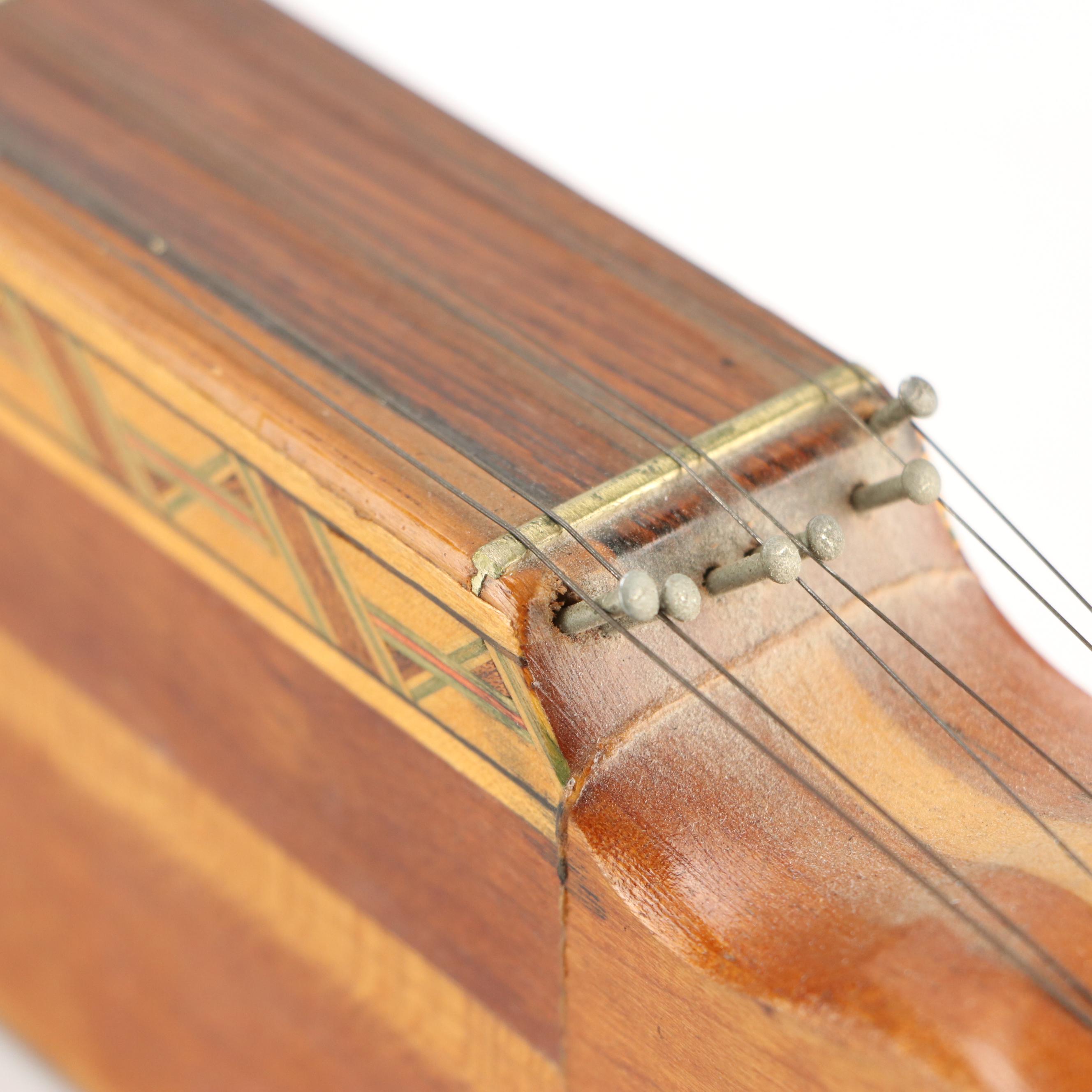 Six-String Mountain Dulcimer with MOP and Rosewood Fretboard, & Inlay