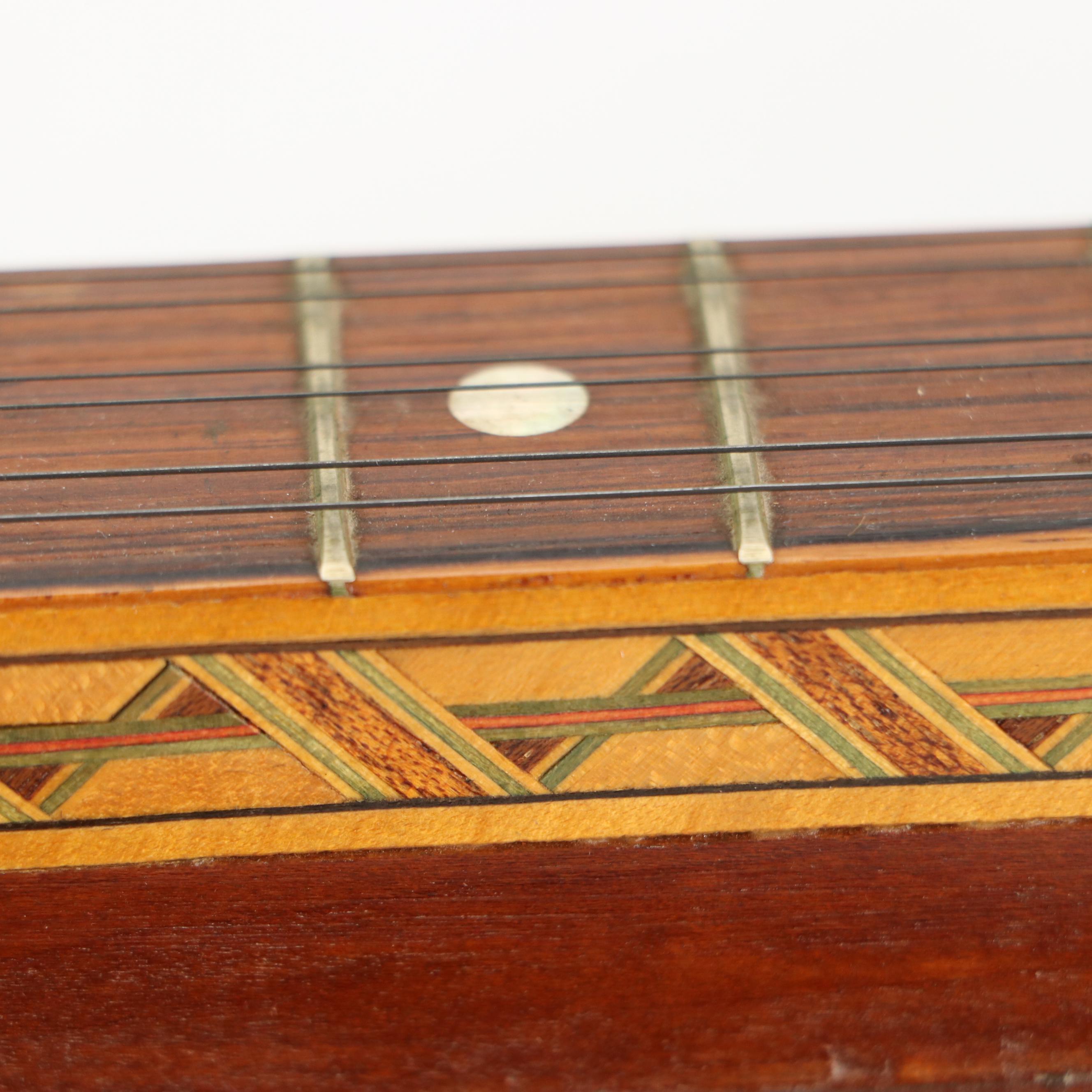 Six-String Mountain Dulcimer with MOP and Rosewood Fretboard, & Inlay