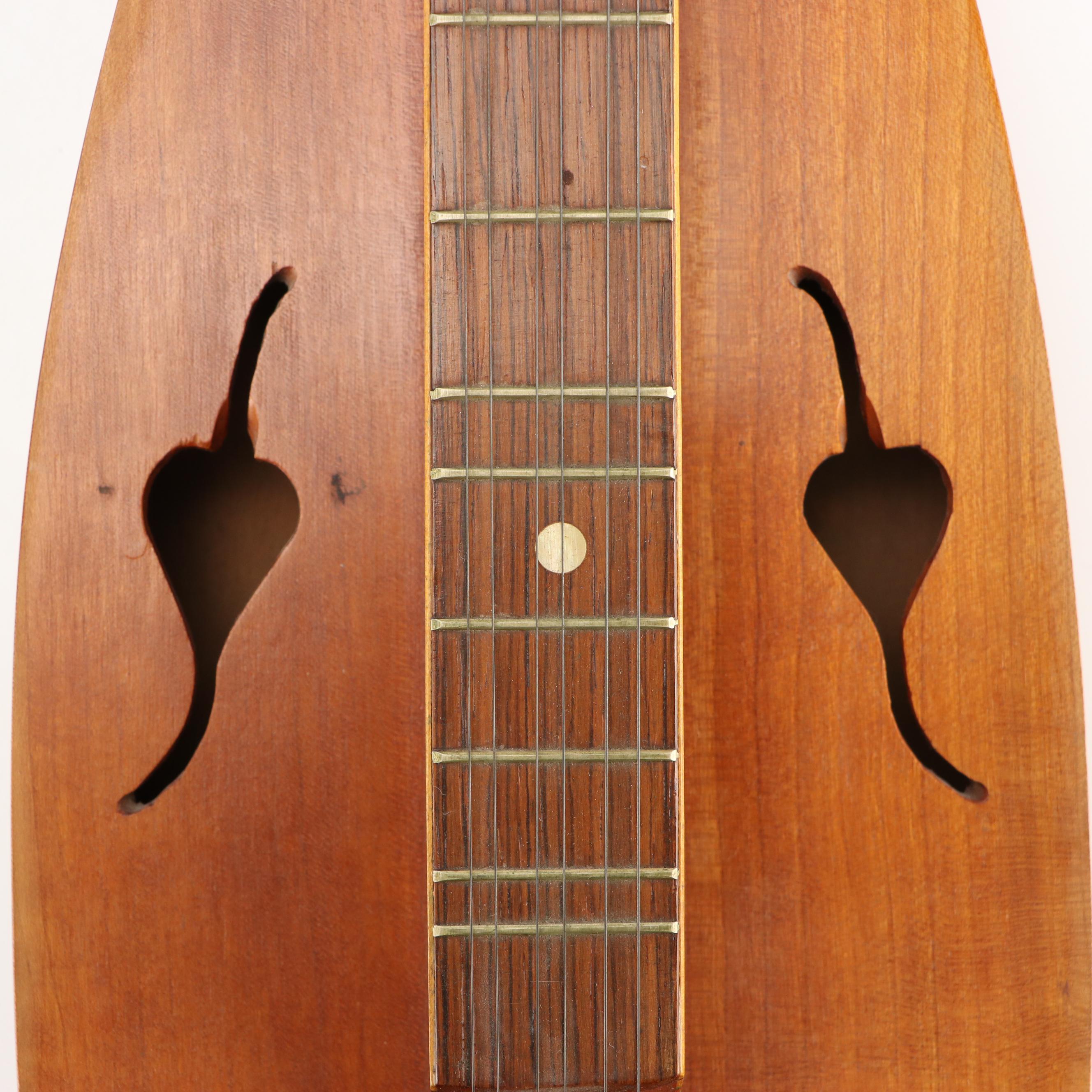 Six-String Mountain Dulcimer with MOP and Rosewood Fretboard, & Inlay