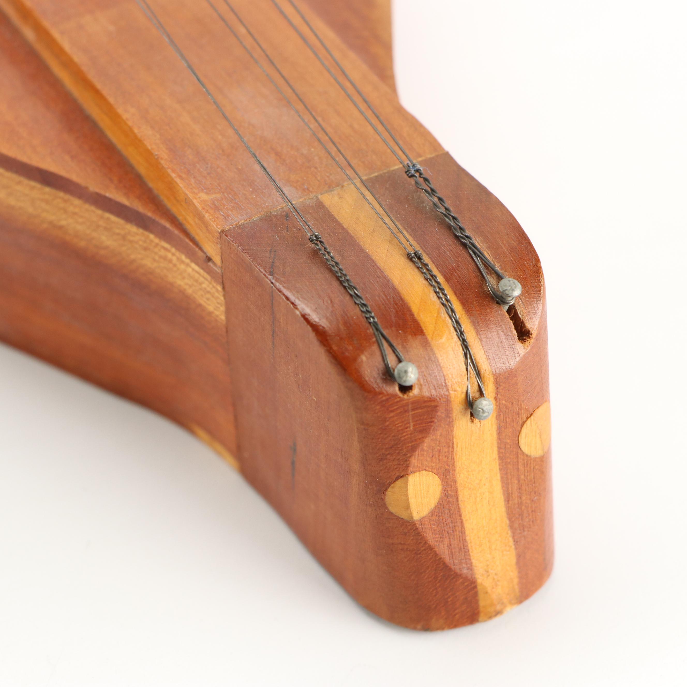 Six-String Mountain Dulcimer with MOP and Rosewood Fretboard, & Inlay