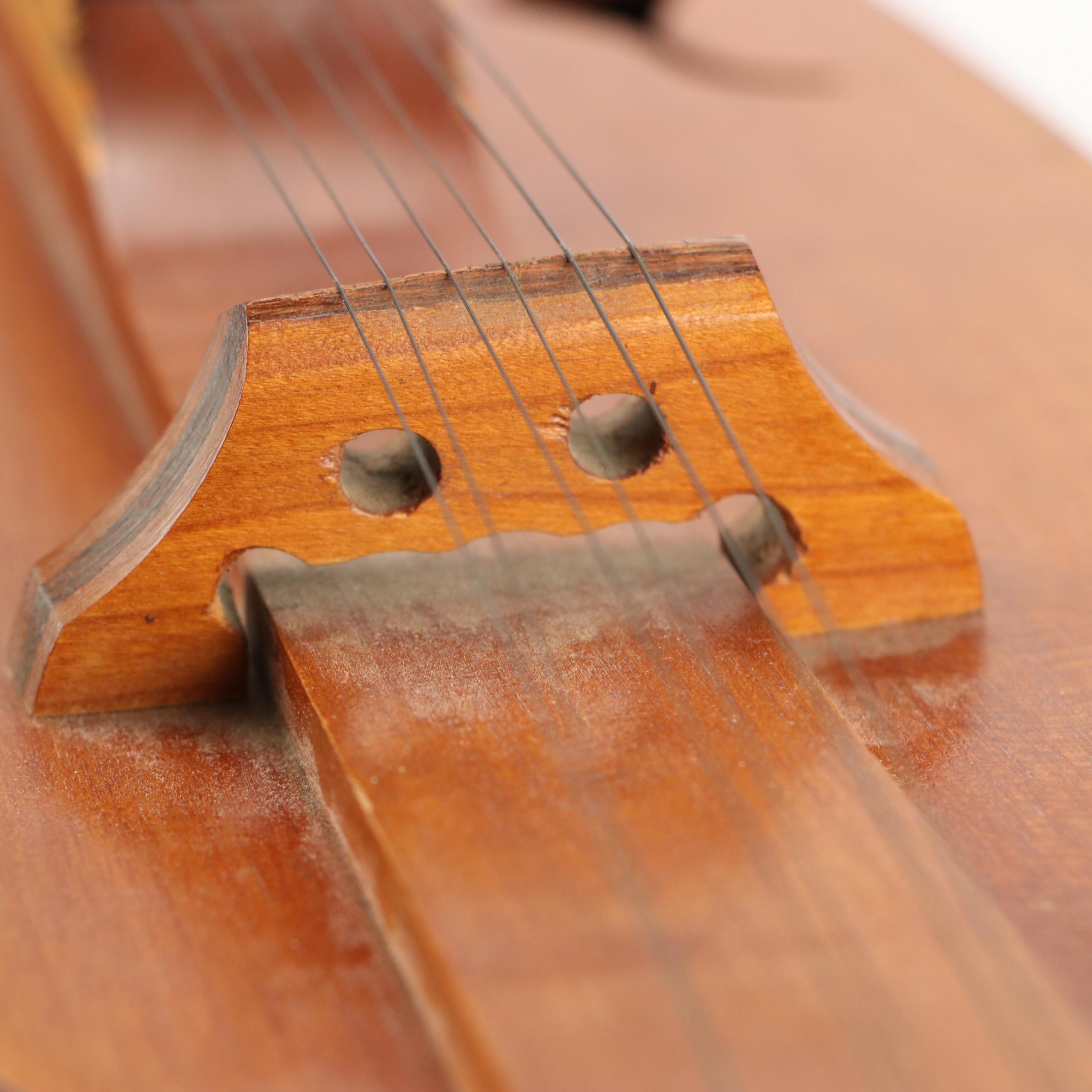 Six-String Mountain Dulcimer with MOP and Rosewood Fretboard, & Inlay
