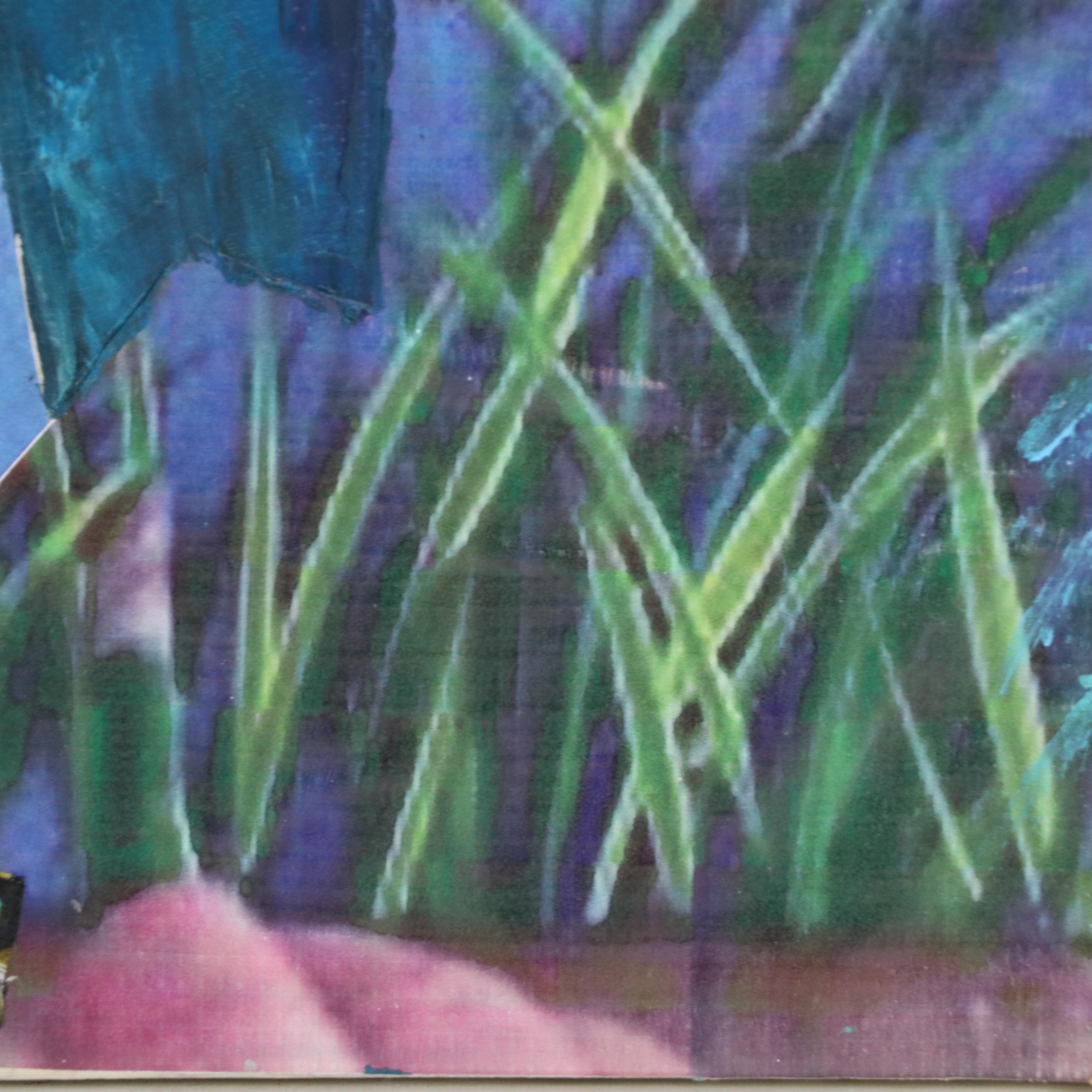 Bayo Ogundele Stylized Mixed Media Collage of a Rooster "Akuko," 2025