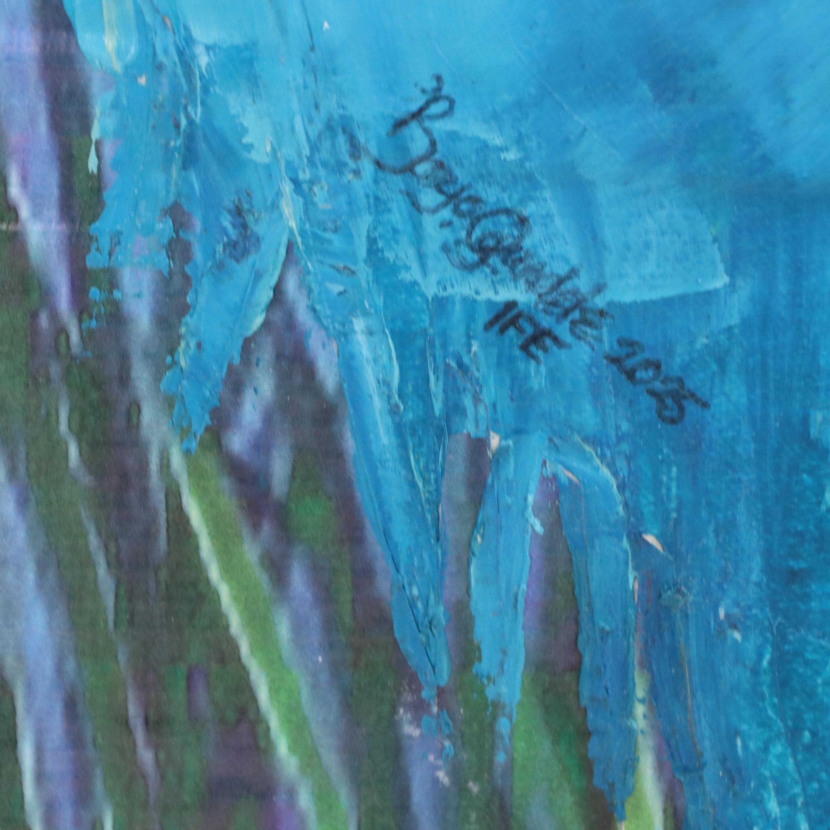 Bayo Ogundele Stylized Mixed Media Collage of a Rooster "Akuko," 2025