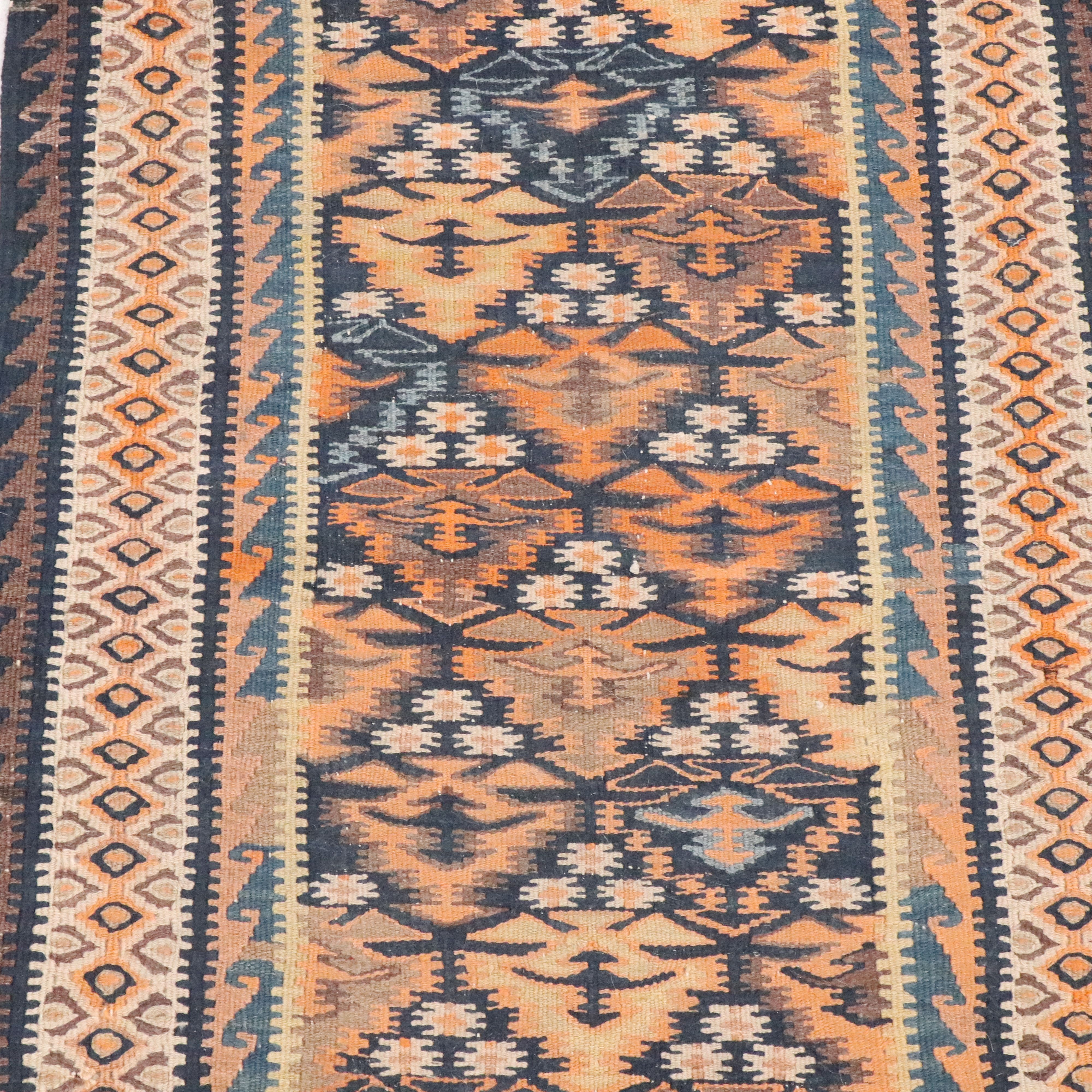 2'2 x 3'9 Handwoven Kazak Style Kilim Accent Rug