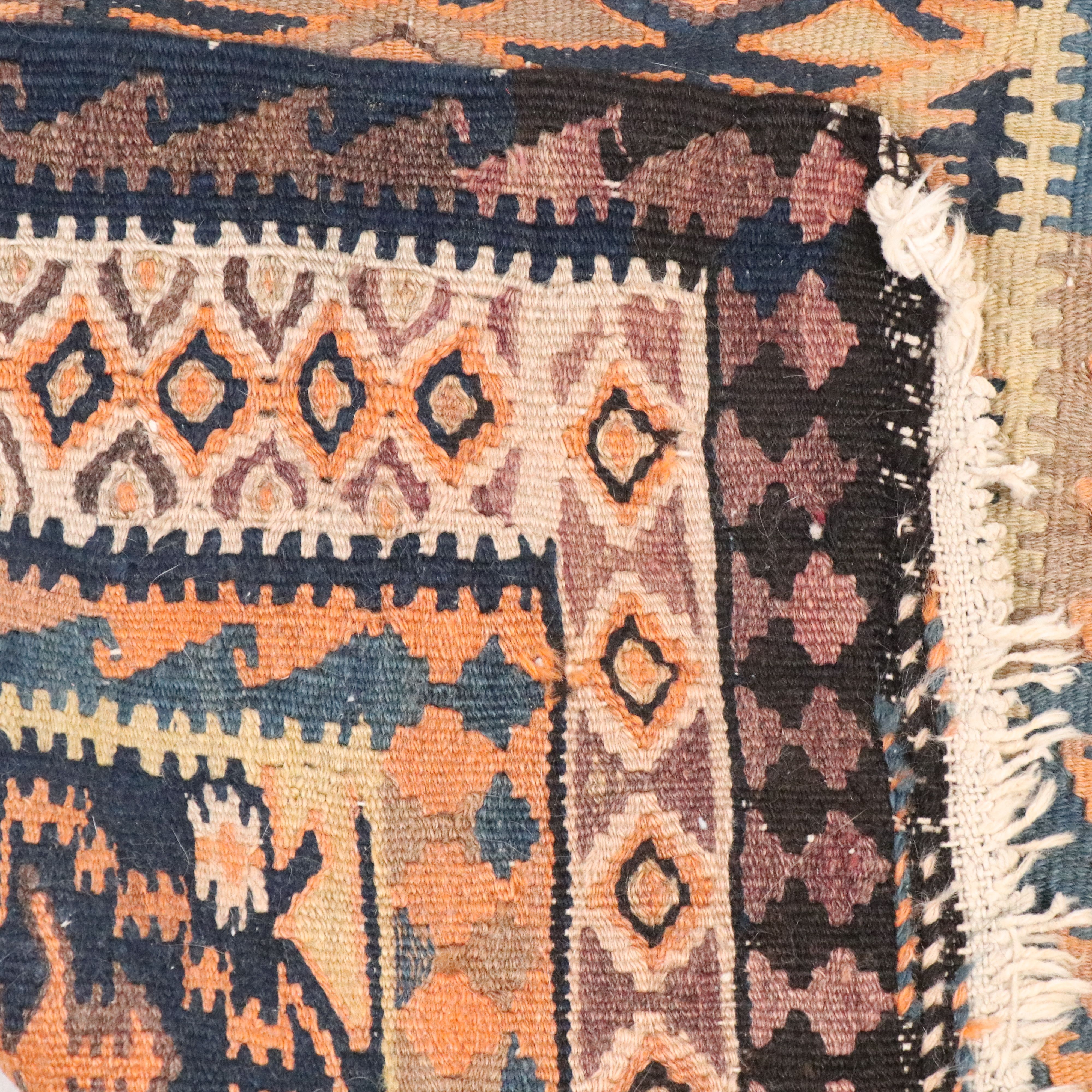 2'2 x 3'9 Handwoven Kazak Style Kilim Accent Rug