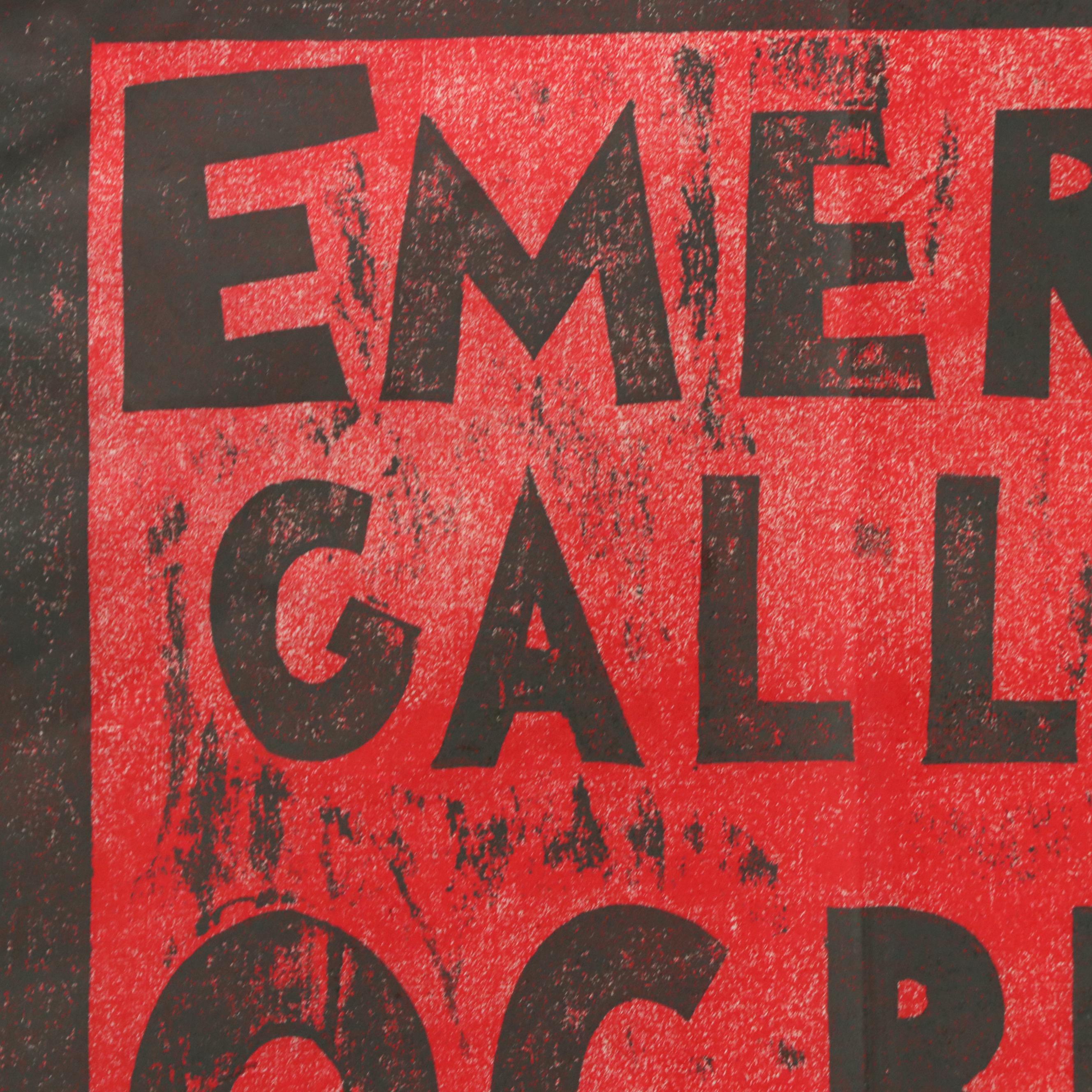 Leonard Maurer Modern Exhibition Woodcut Print, 1969