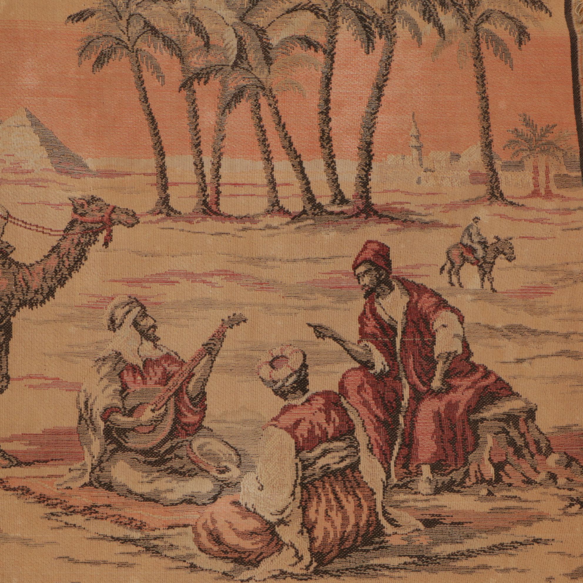 Belgium Tapestry of Egyptian Oasis Scenic Runner