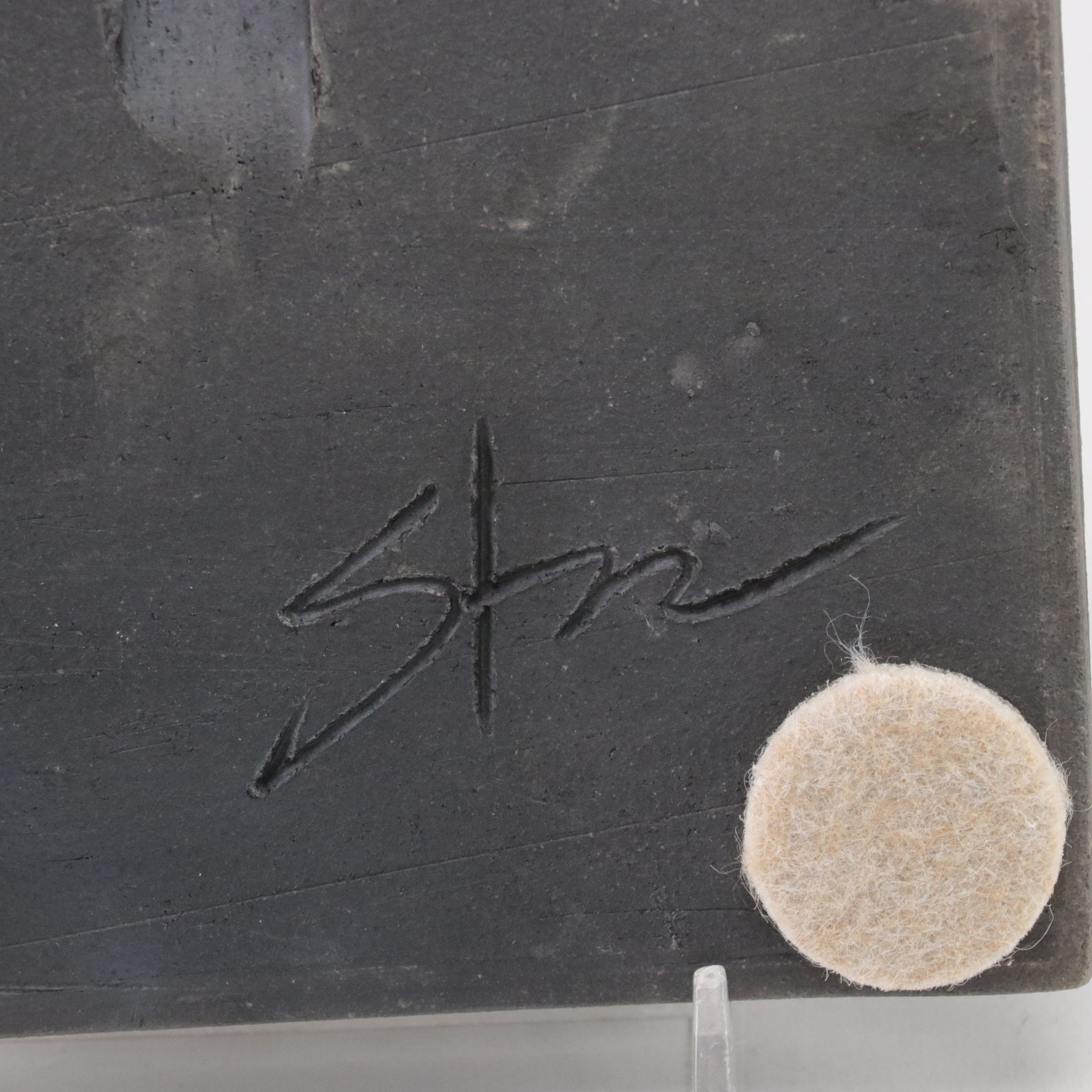 Raku Fired Great Lakes Ceramic Tile with Other Tiles and Ashtray