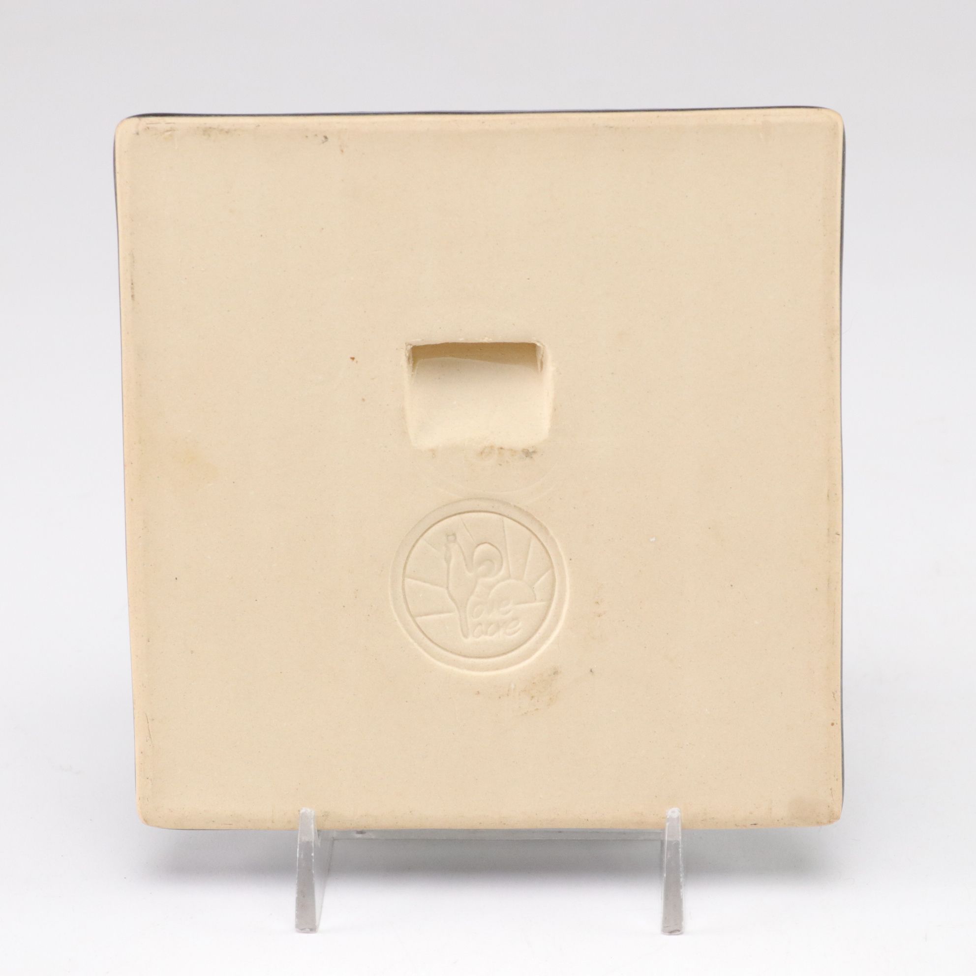 Raku Fired Great Lakes Ceramic Tile with Other Tiles and Ashtray