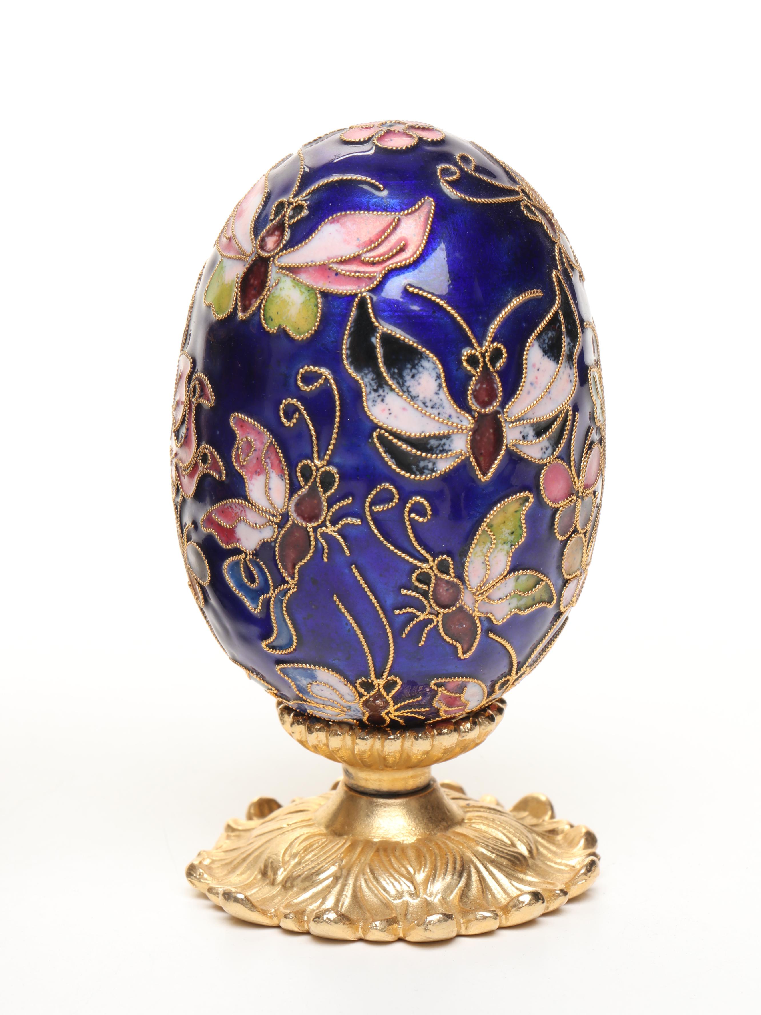 Cloisonné, Plique-à-Jour, Porcelain, Lacquer & Other Decorative Eggs