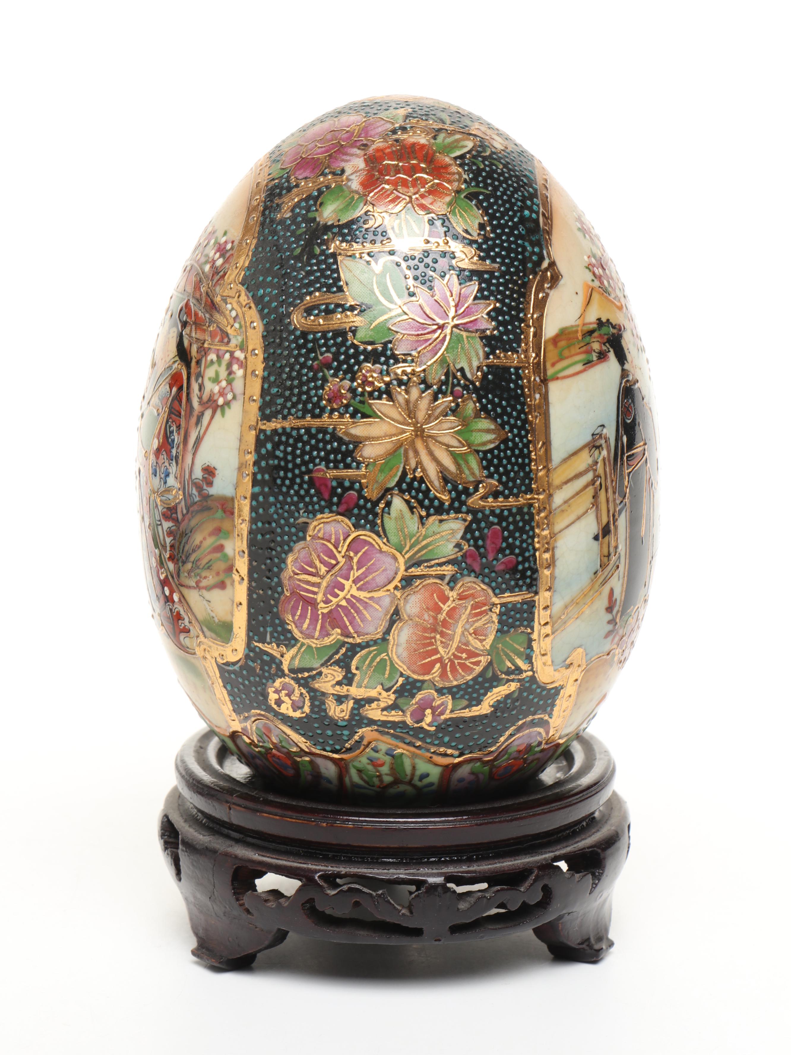 Cloisonné, Plique-à-Jour, Porcelain, Lacquer & Other Decorative Eggs
