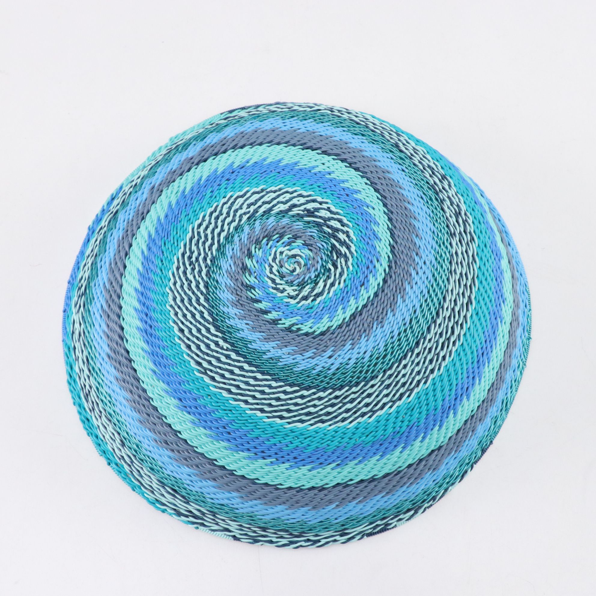 Splatter Glaze Cake Stand with Woven Wire Basket and Studio Pottery Bowl