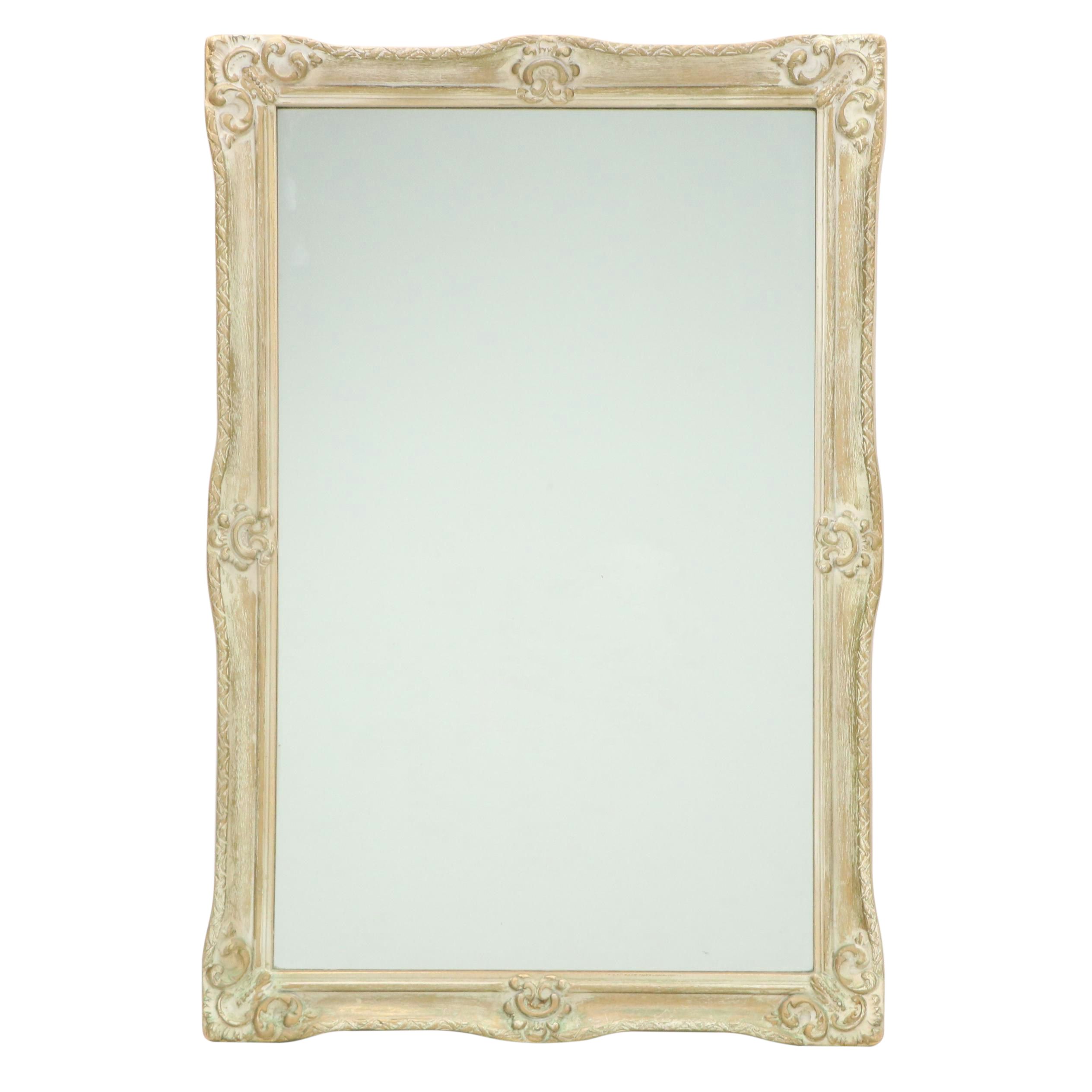 Ornate Rectangular Giltwood Wall Mirror, 20th Century