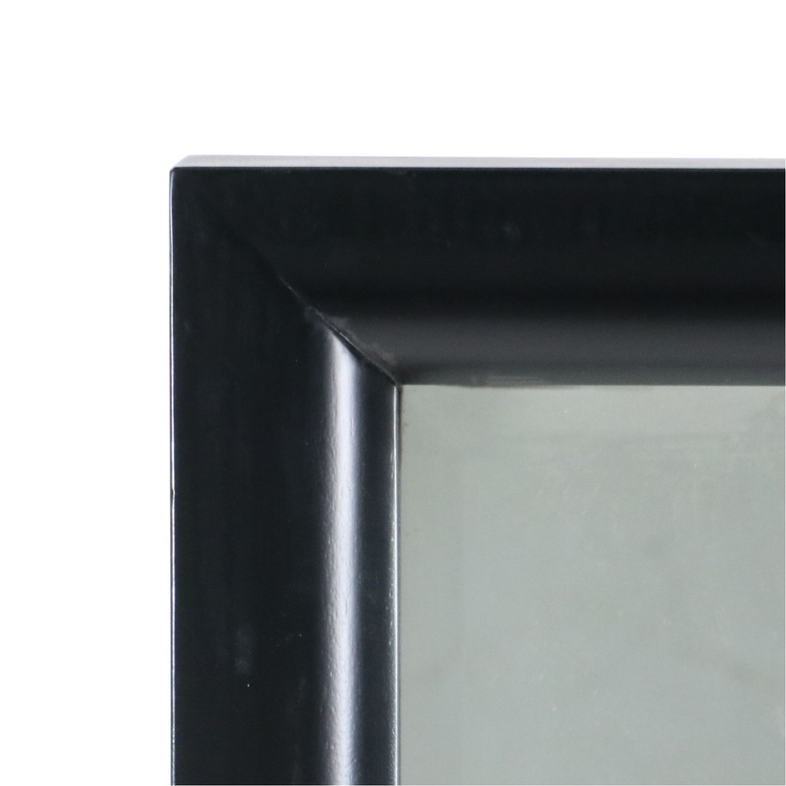 Contemporary Black-Painted Wood Framed Vanity Mirror