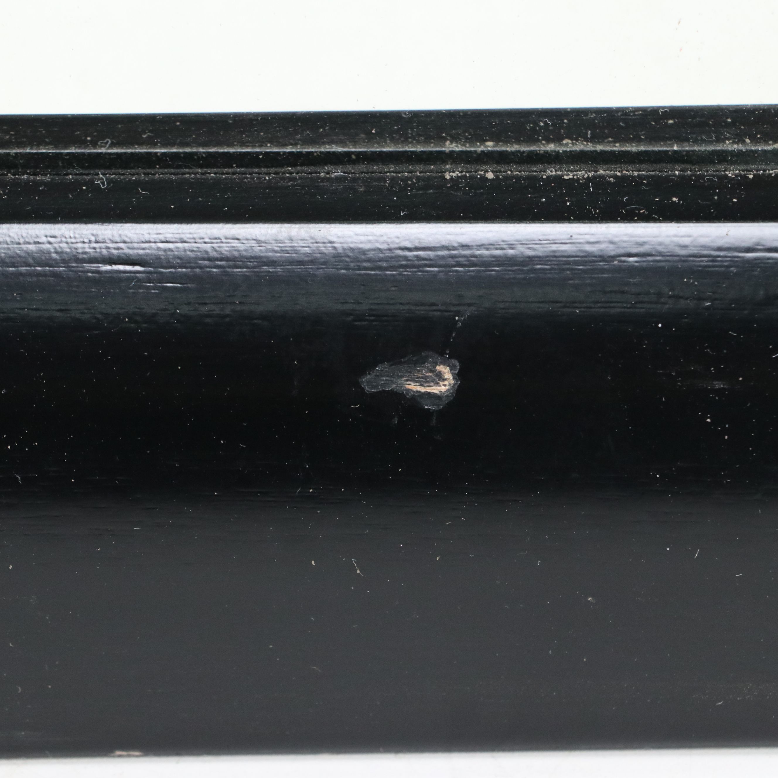 Contemporary Black-Painted Wood Framed Vanity Mirror